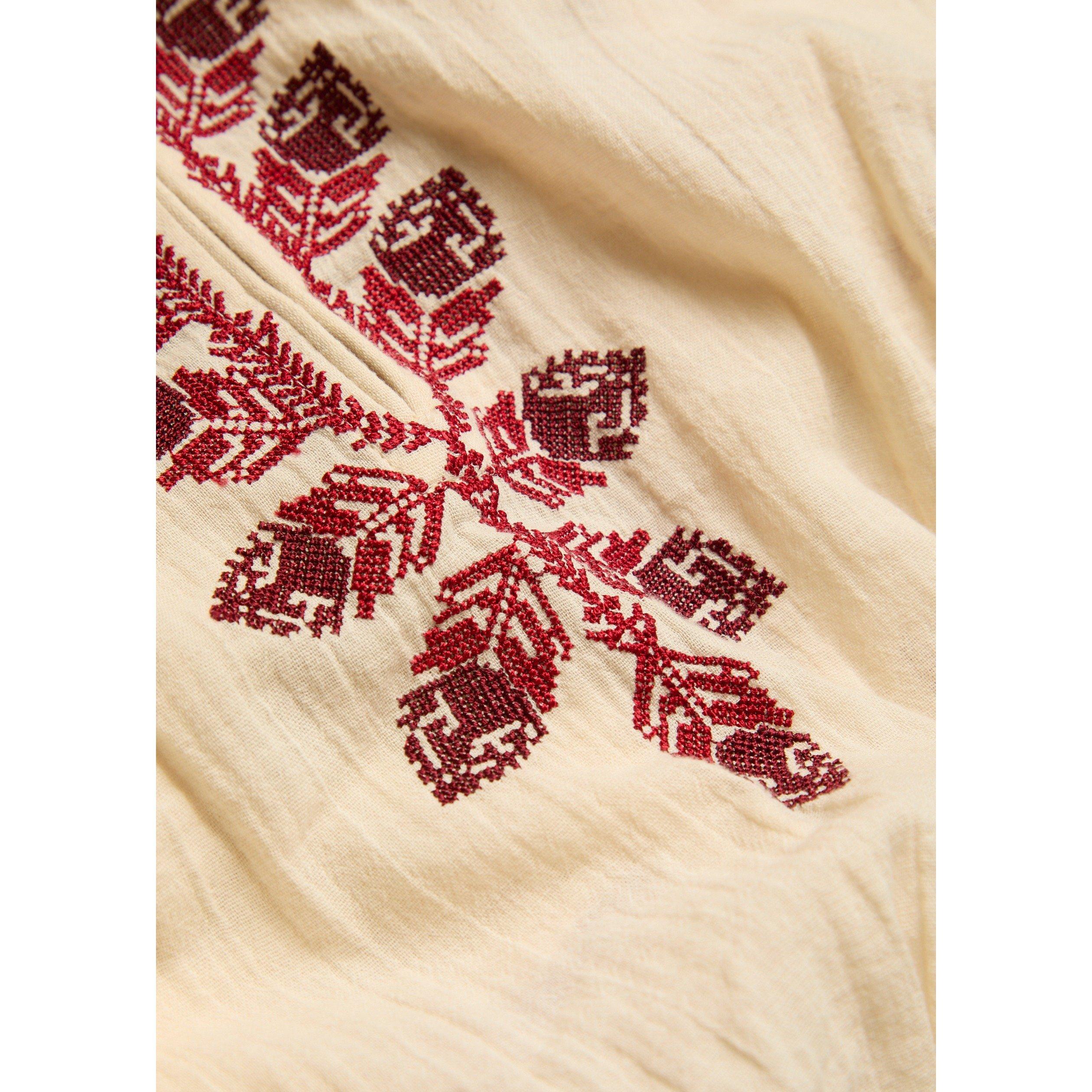 BEIGE AND OTHER - Marant Etoile - Women's Ludy Embroidered Cotton Mini Dress - 4