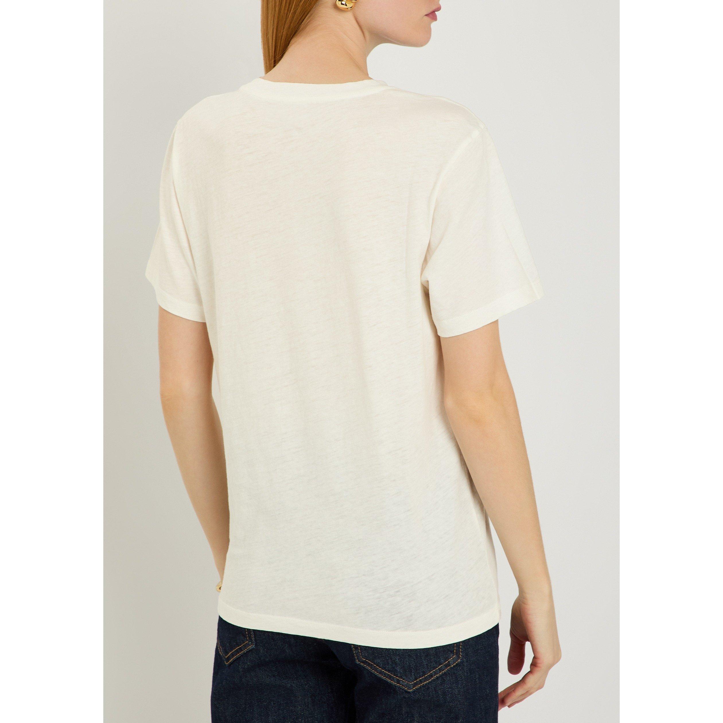 WHITE AND OTHER - Marant Etoile - Women's Zewel Printed Cotton T-Shirt - 3