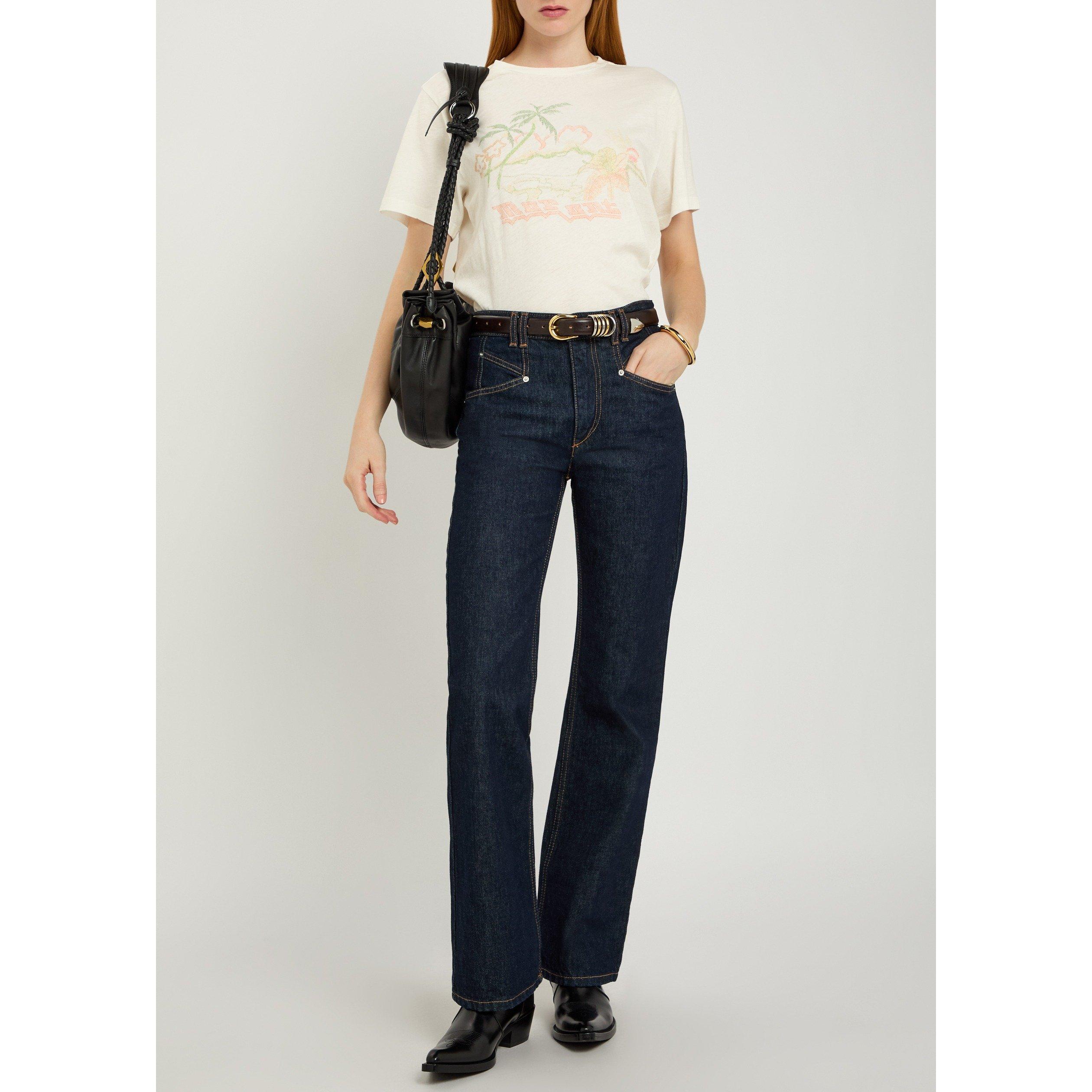 WHITE AND OTHER - Marant Etoile - Women's Zewel Printed Cotton T-Shirt - 5