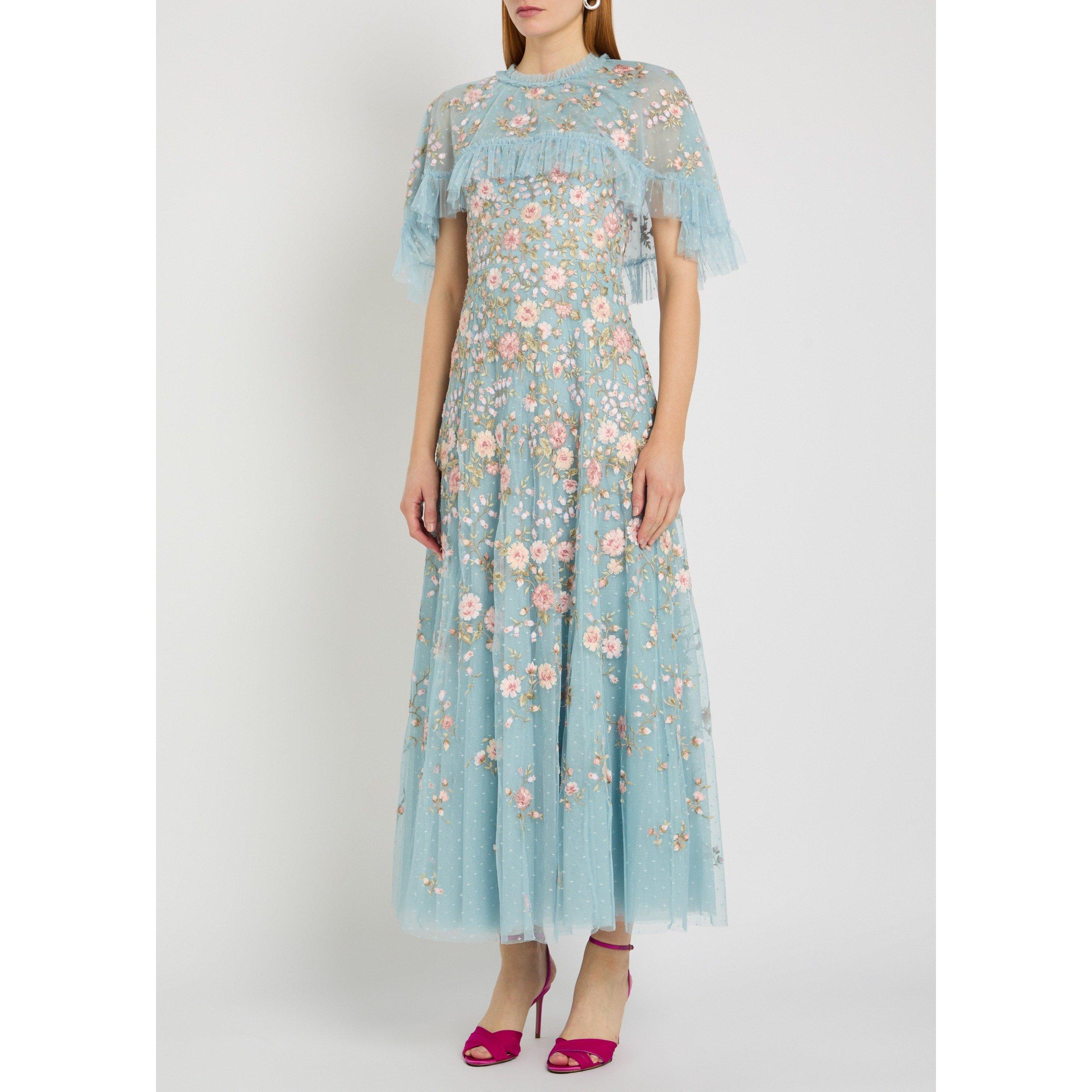 BLUE AND OTHER - Needle and Thread - LD EDEN ROSE CAPE ANKLE GOWN - 2