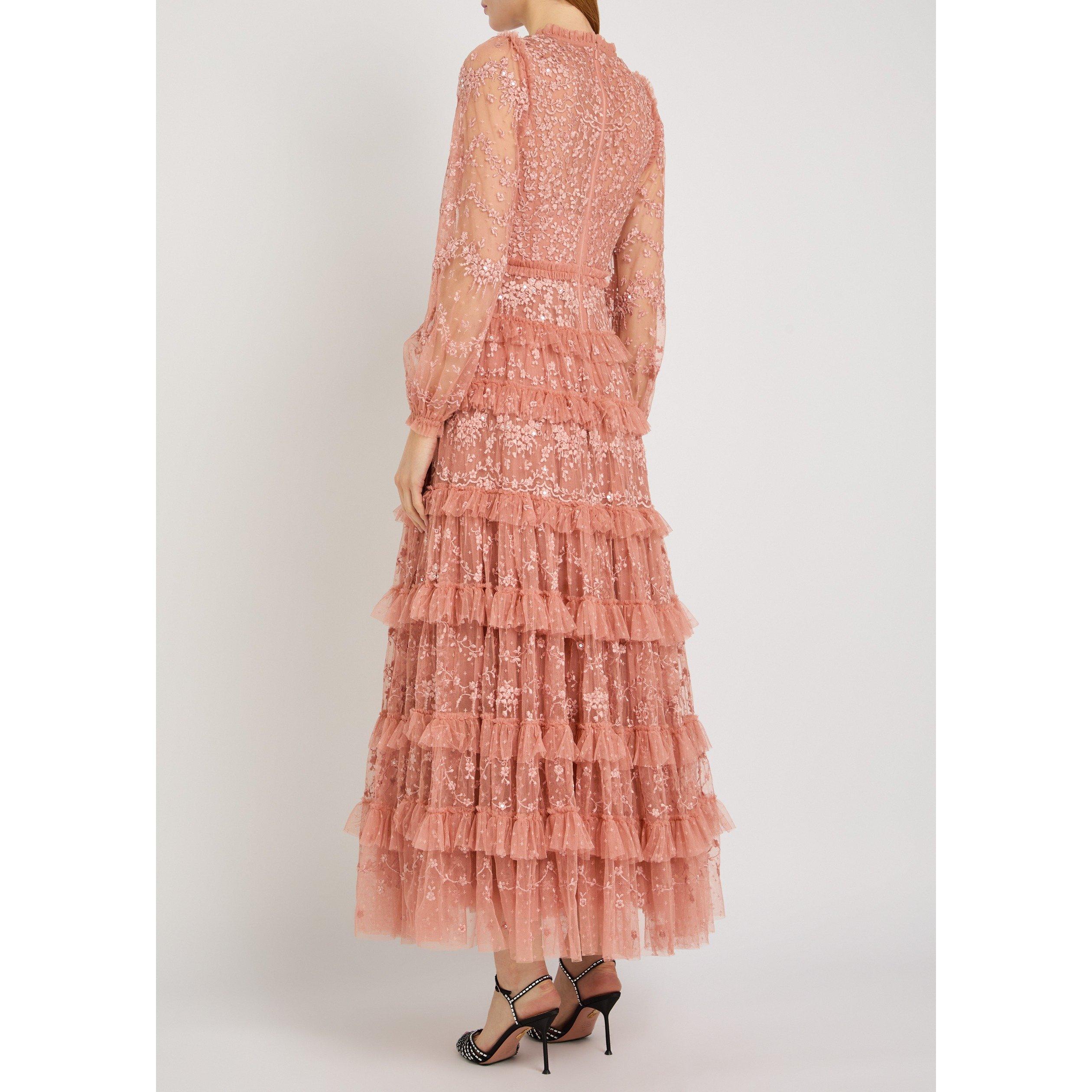 PINK - Needle and Thread - LD BLOSSOM LACE ANKLE GOWN - 3