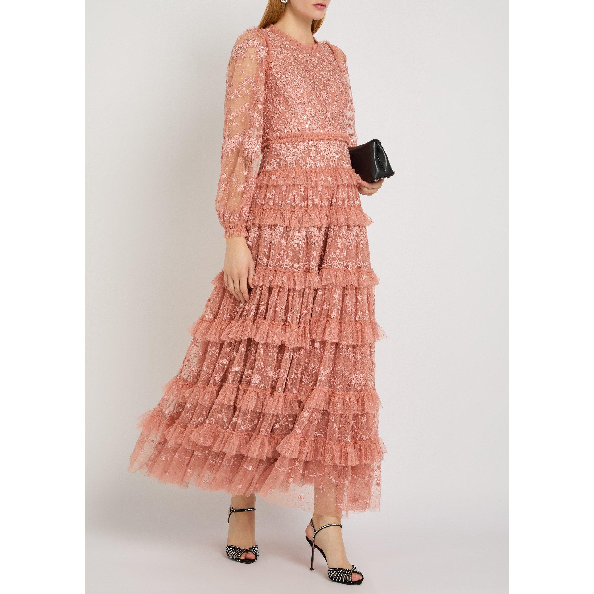 PINK - Needle and Thread - LD BLOSSOM LACE ANKLE GOWN - 5
