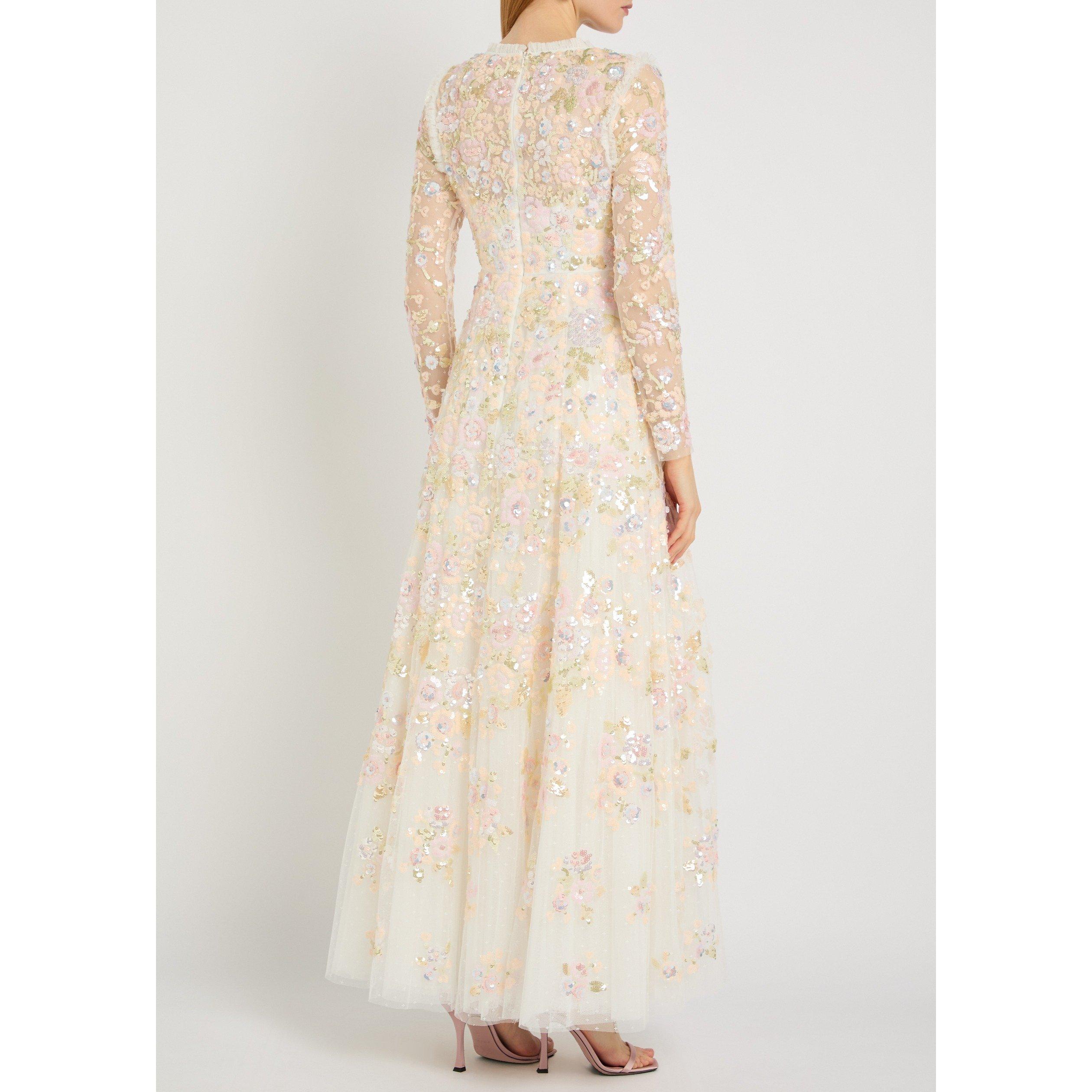WHITE AND OTHER - Needle and Thread - LD SEQUIN PARADISE V-NECK GOWN - 3