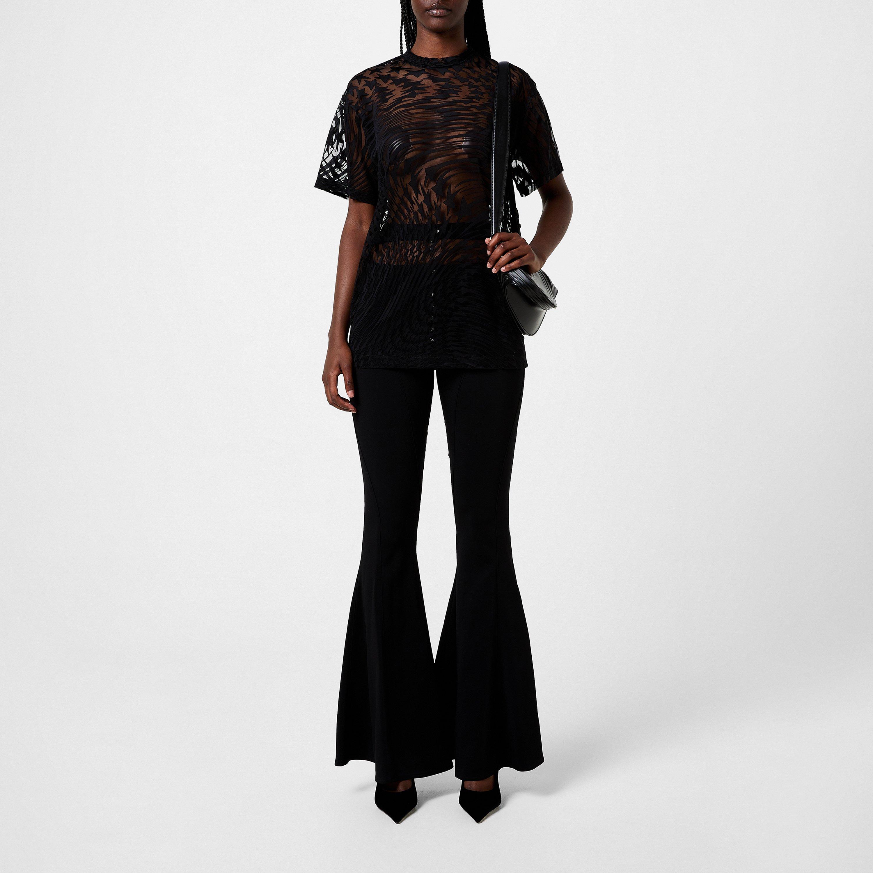 BLACK - Mugler - Flared Tailored Trousers - 3