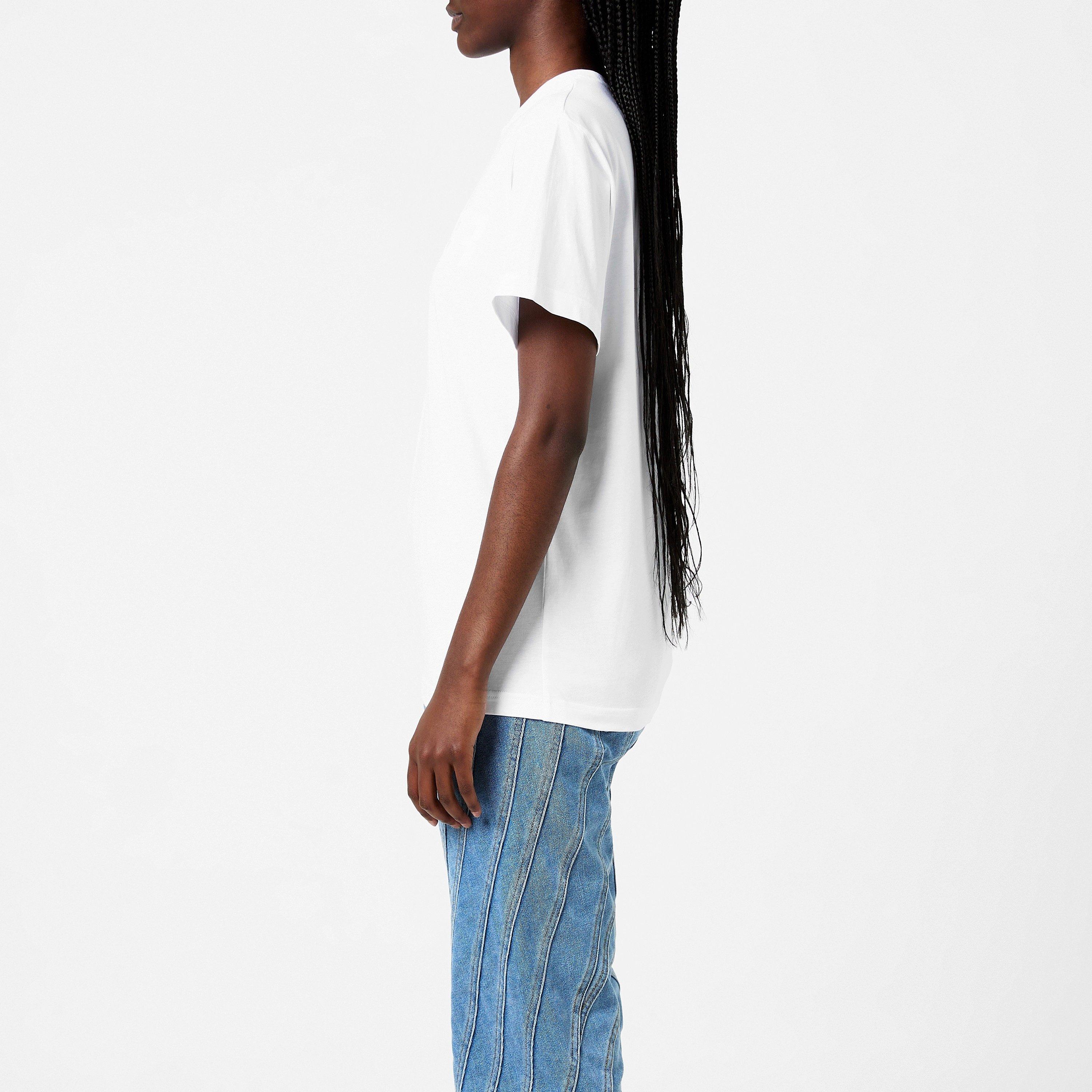 WHITE - Mugler - Logo Print Oversized T-Shirt - 2