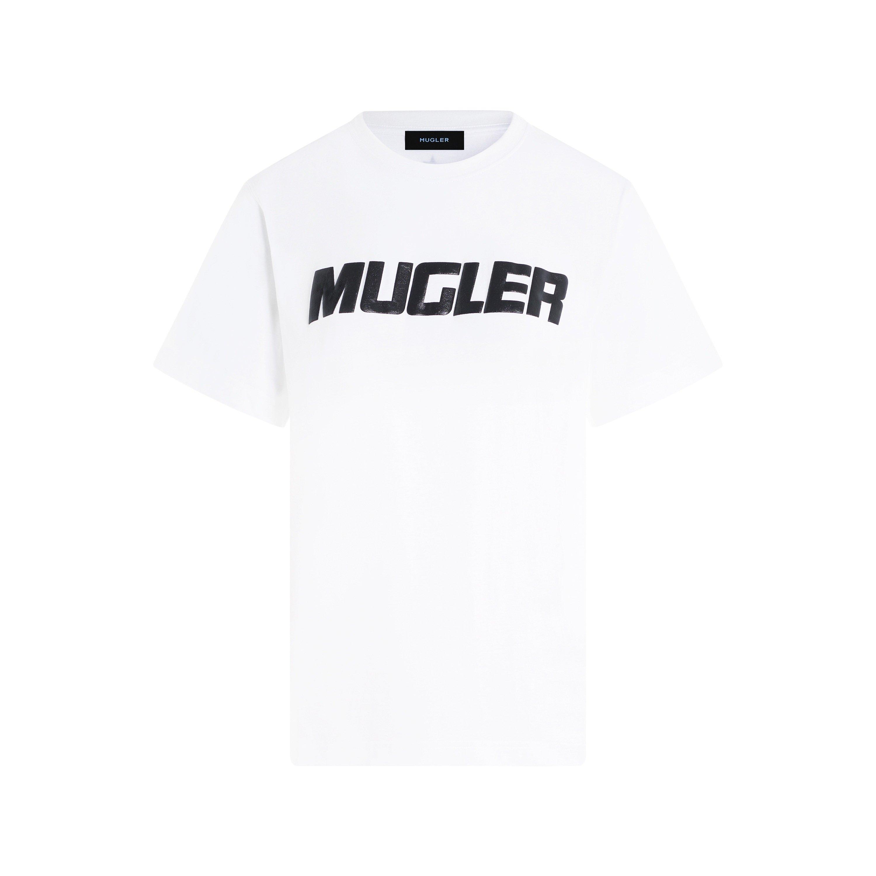 WHITE - Mugler - Logo Print Oversized T-Shirt - 5