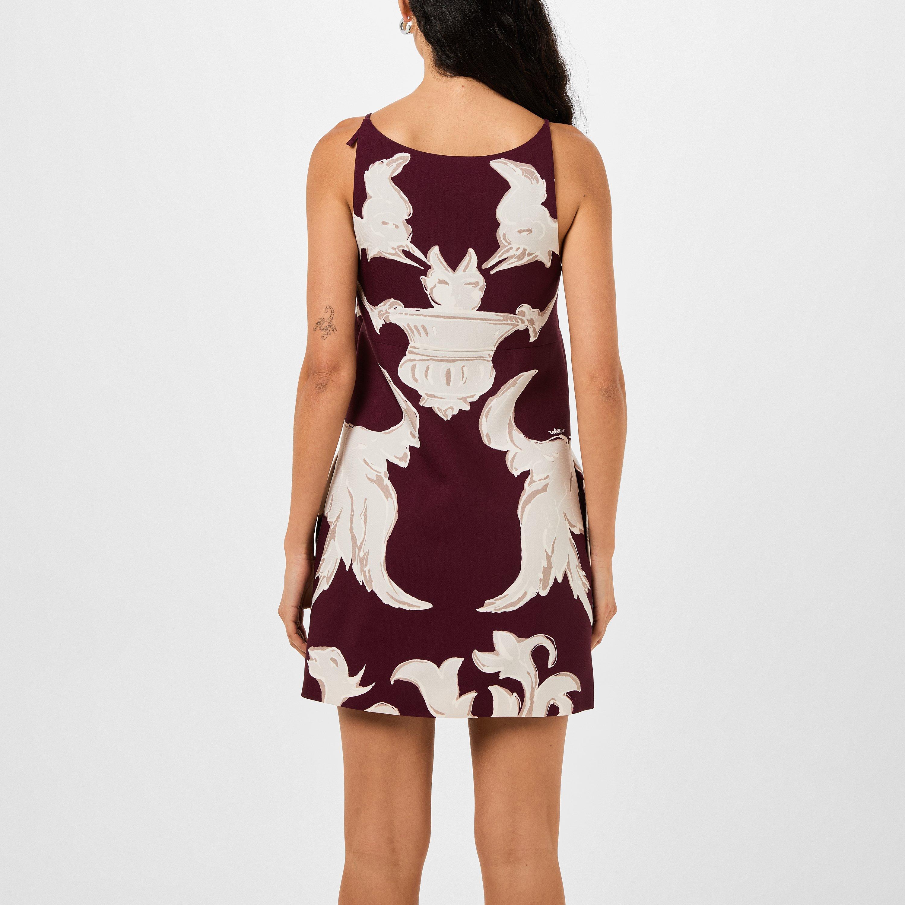 ワンピース VALENTINO ACETATE MINI DRESS Valentino Garavani Sequined Crystal Short-Sleeve Mini Shift