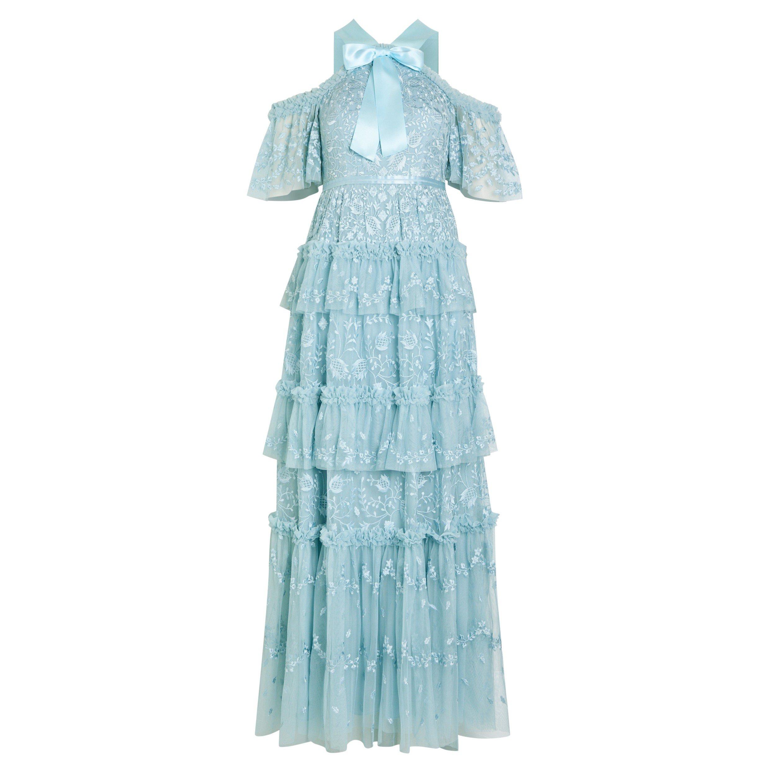 BLUE - Needle and Thread - Women's Primrose Floral Embroidered Ball Gown - 1