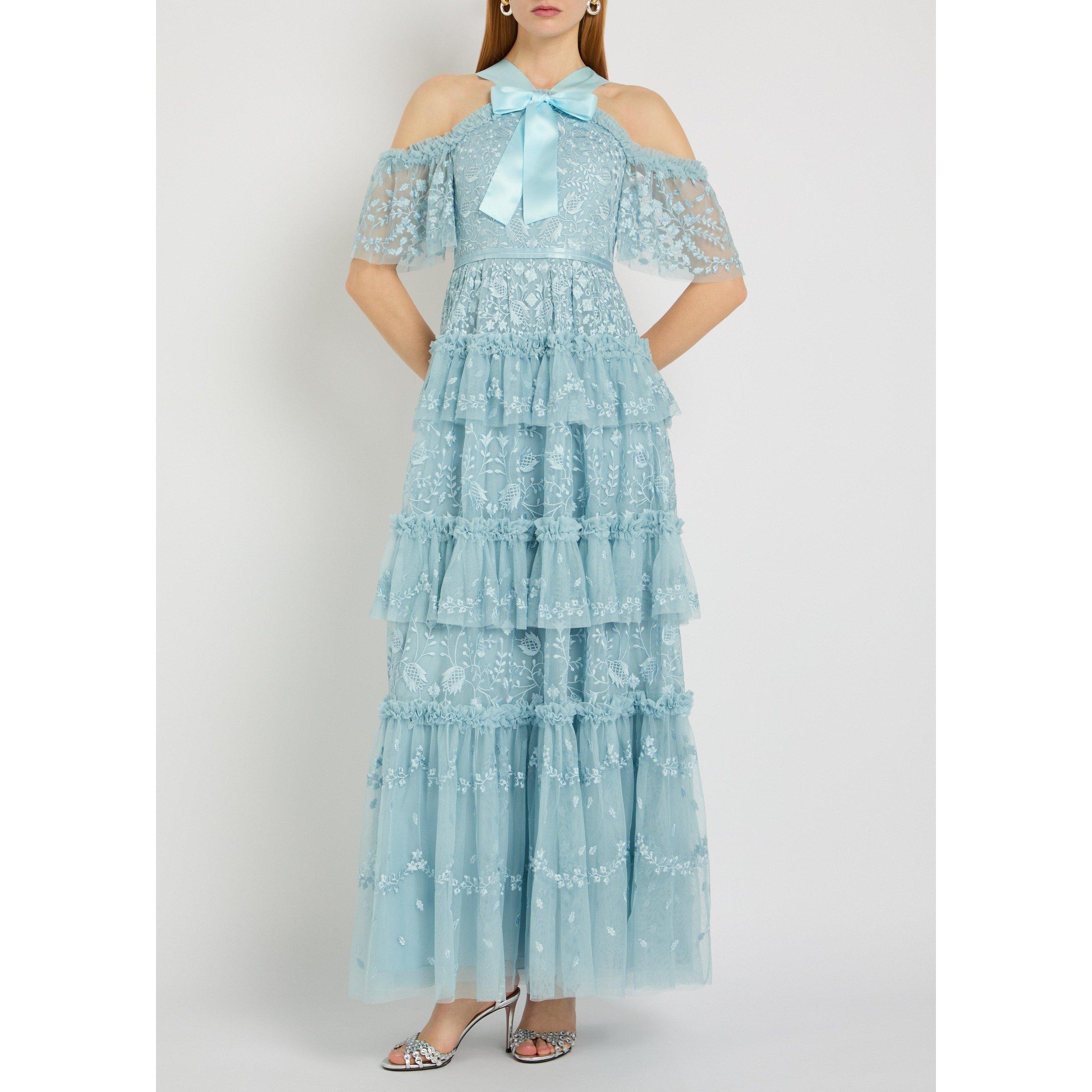 BLUE - Needle and Thread - Women's Primrose Floral Embroidered Ball Gown - 5