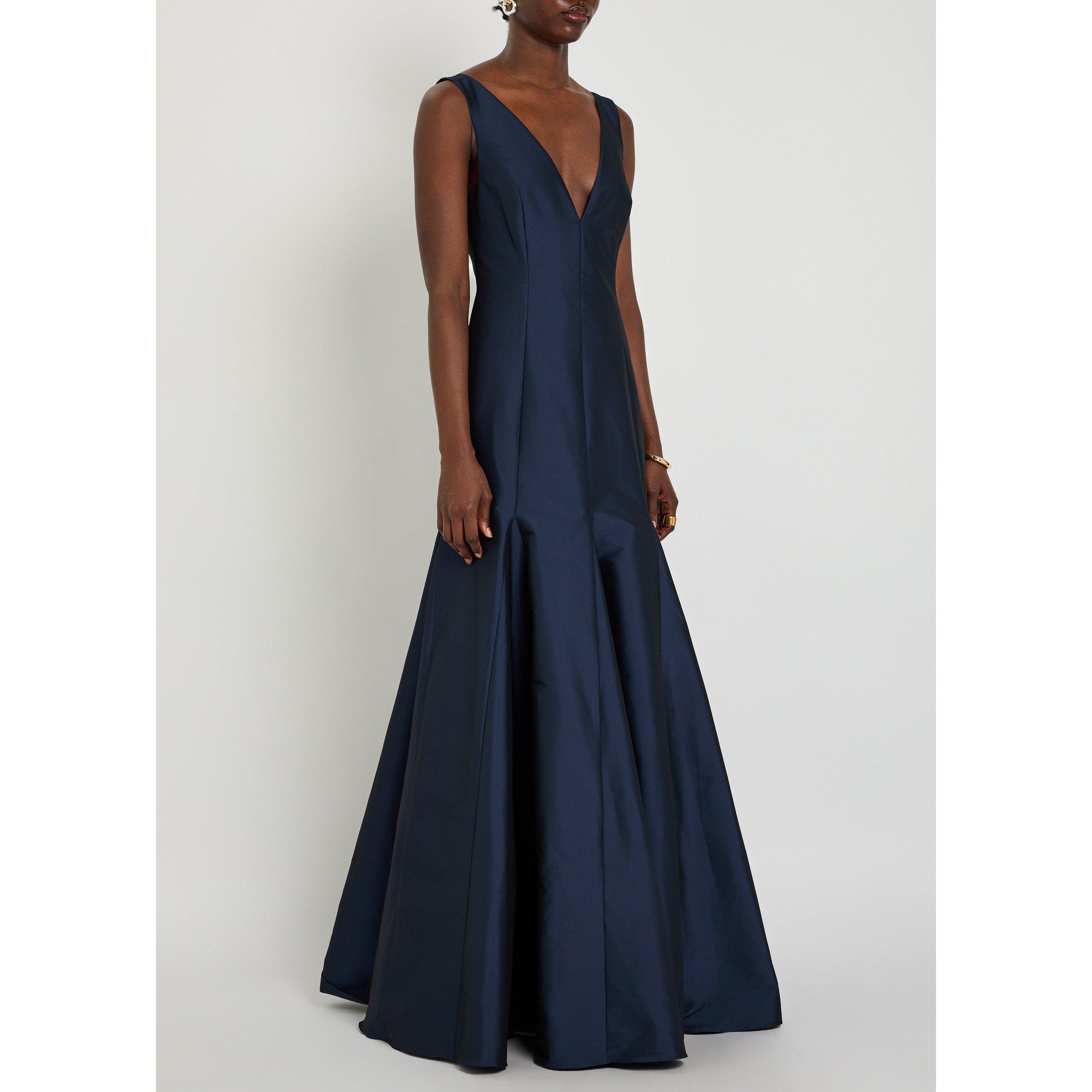 NAVY - BERNADETTE - Women's Aurelia Taffeta Slim-Fit Ball Gown - 2