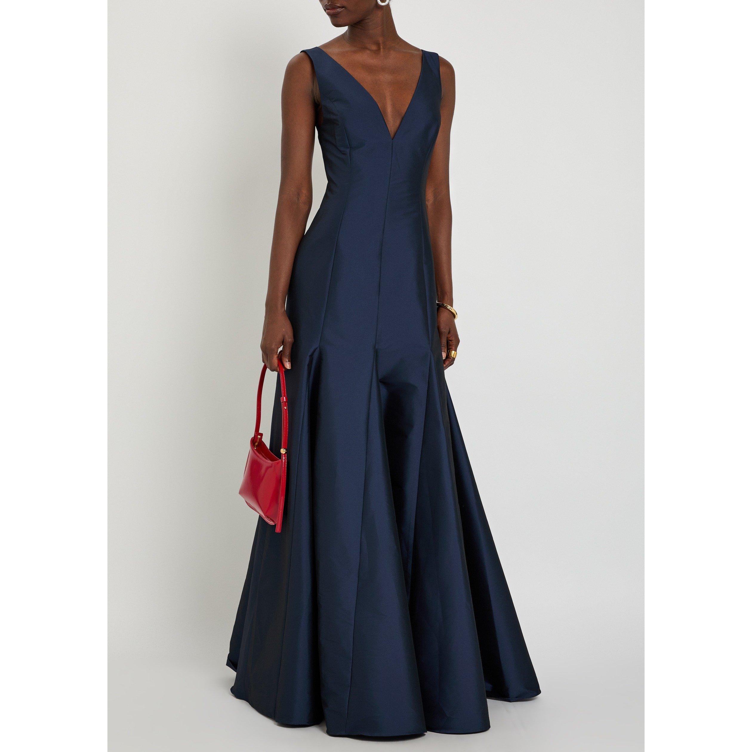 NAVY - BERNADETTE - Women's Aurelia Taffeta Slim-Fit Ball Gown - 5