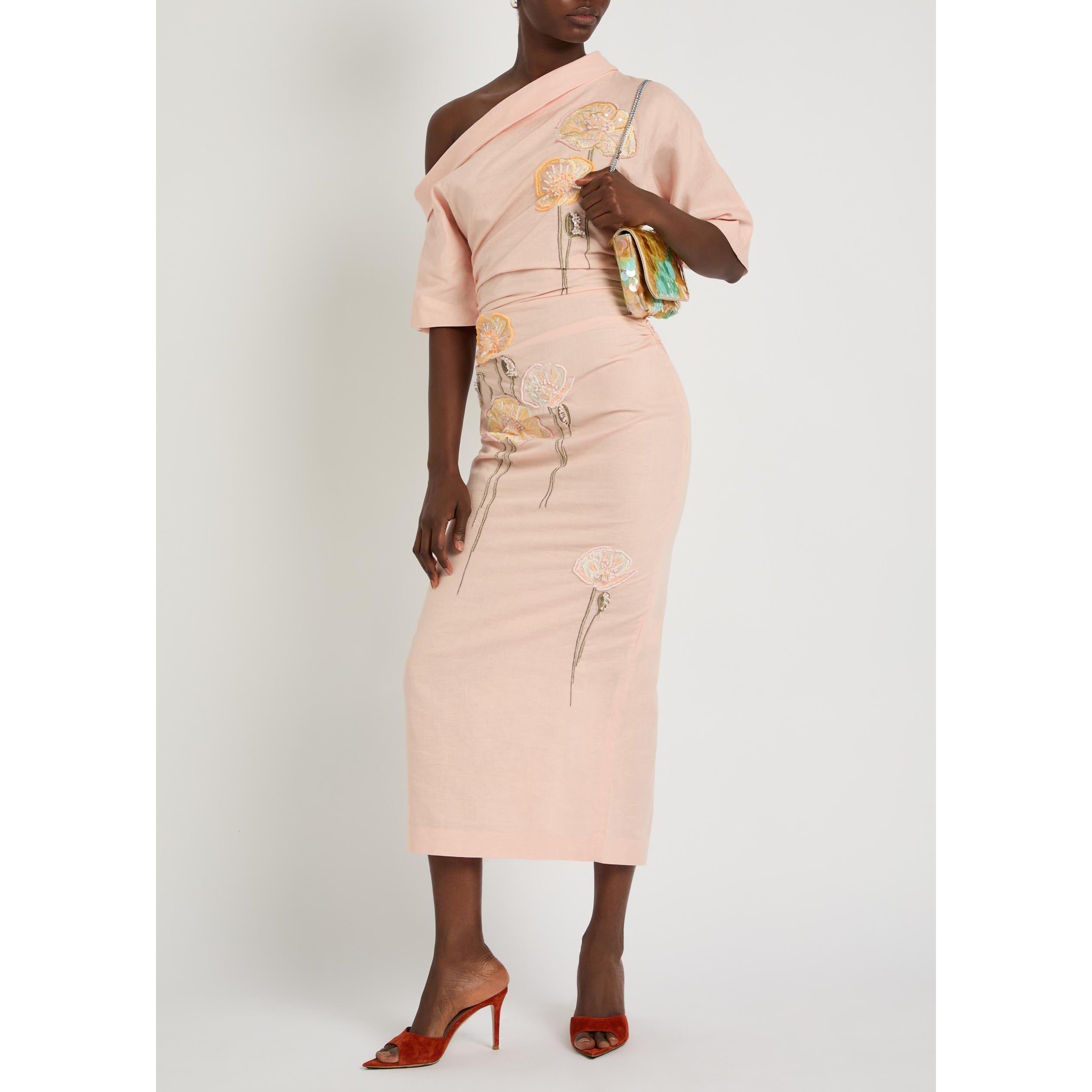PEARL AND OTHER - BERNADETTE - Women's Bowery Floral Embroidered Cotton A-Line Dress - 5