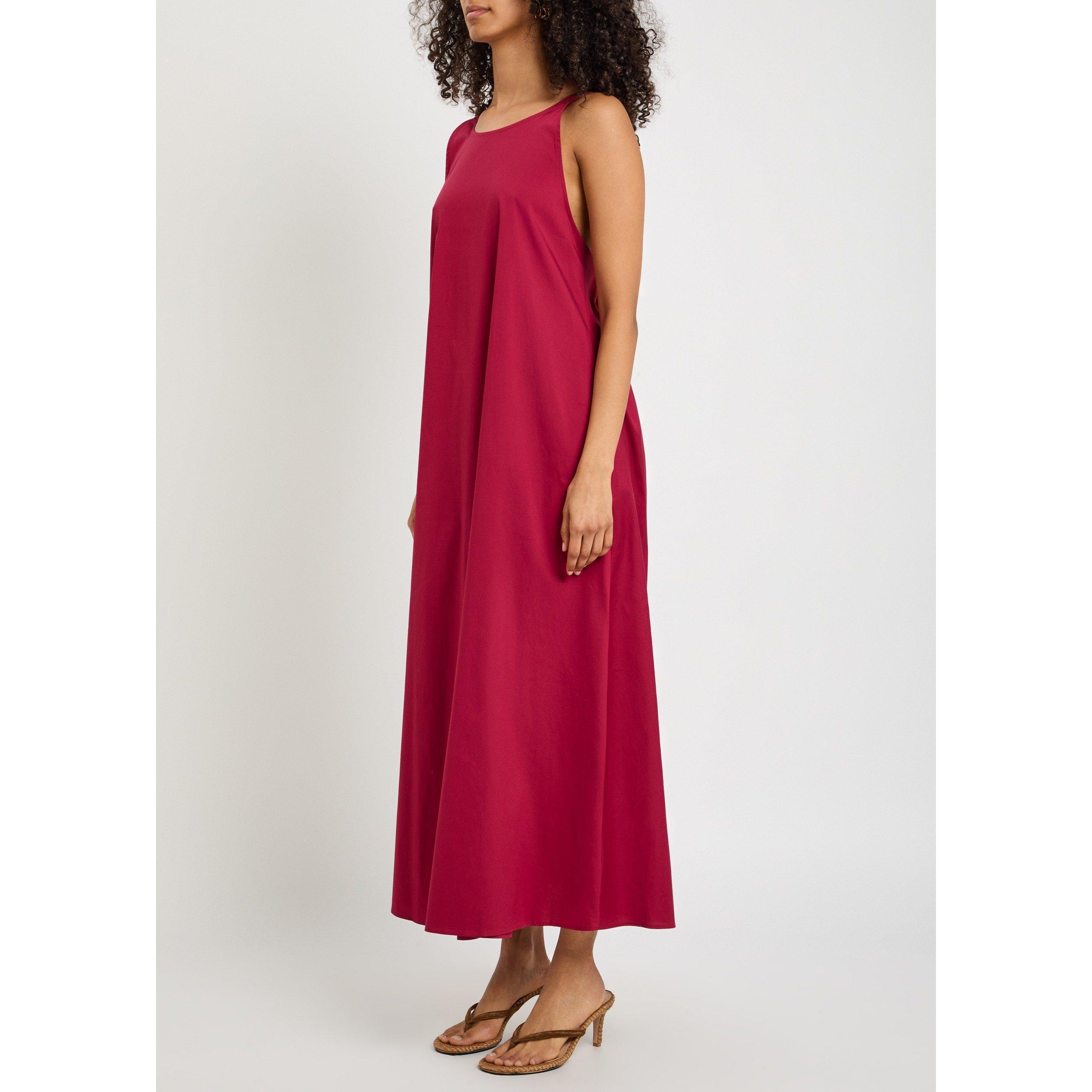 BURGUNDY - Max Mara - Women's Cotton Swing Dress - 2