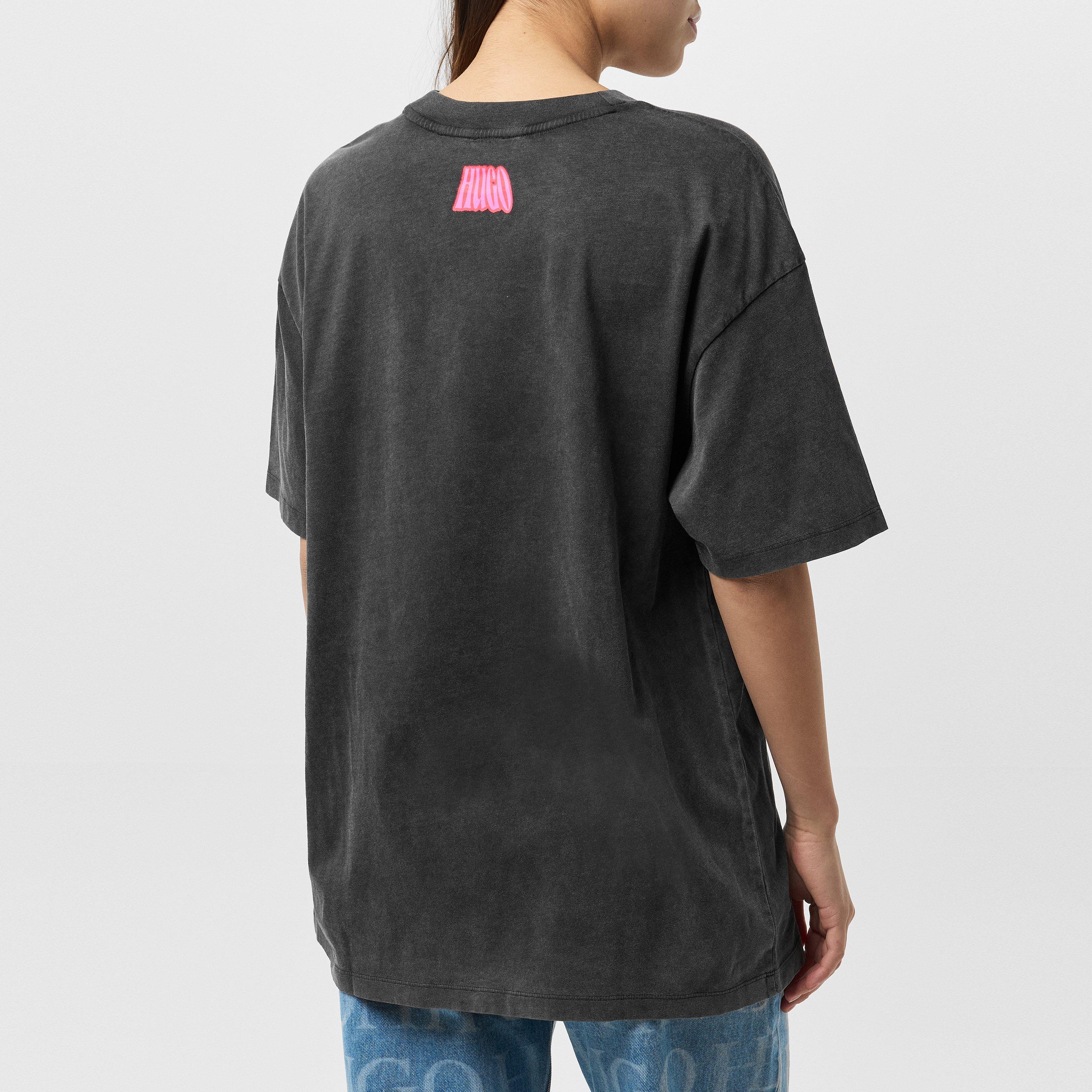 Black - Hugo - Women's Drisela Regular Fit T-Shirt - 4