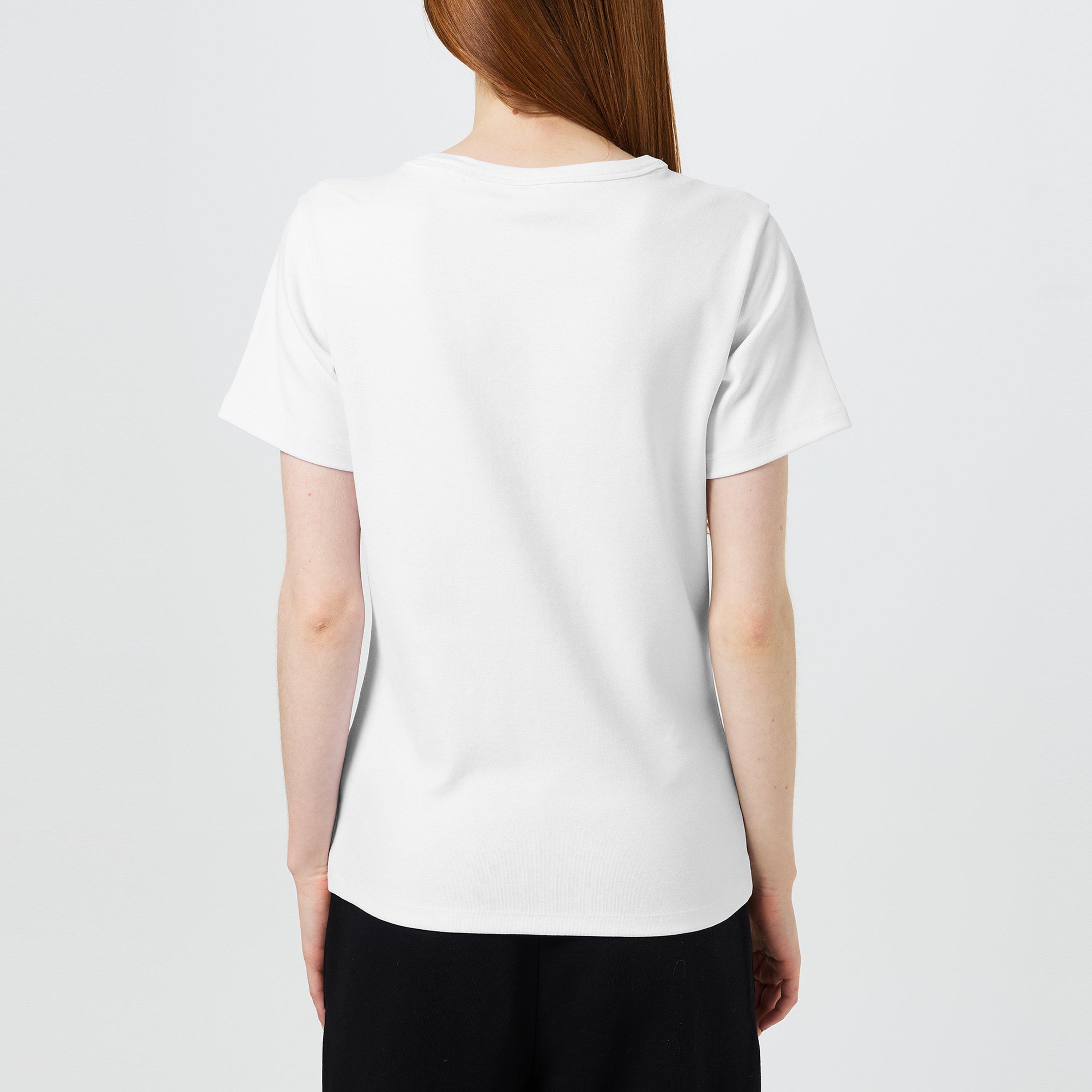 White - Hugo - Womens HUGO Short Sleeve T-Shirt with Iconic Logo Detail - 3
