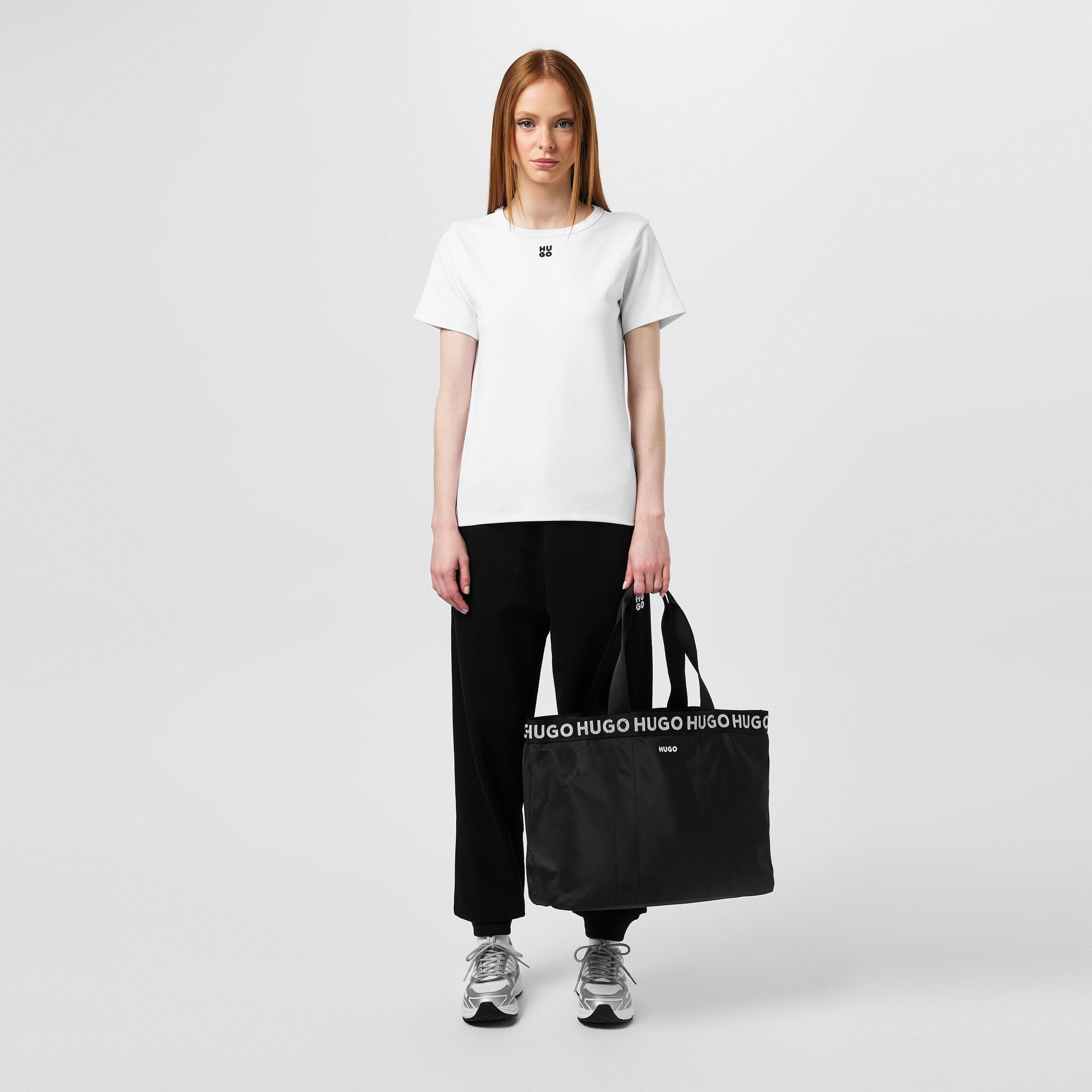 White - Hugo - Womens HUGO Short Sleeve T-Shirt with Iconic Logo Detail - 5