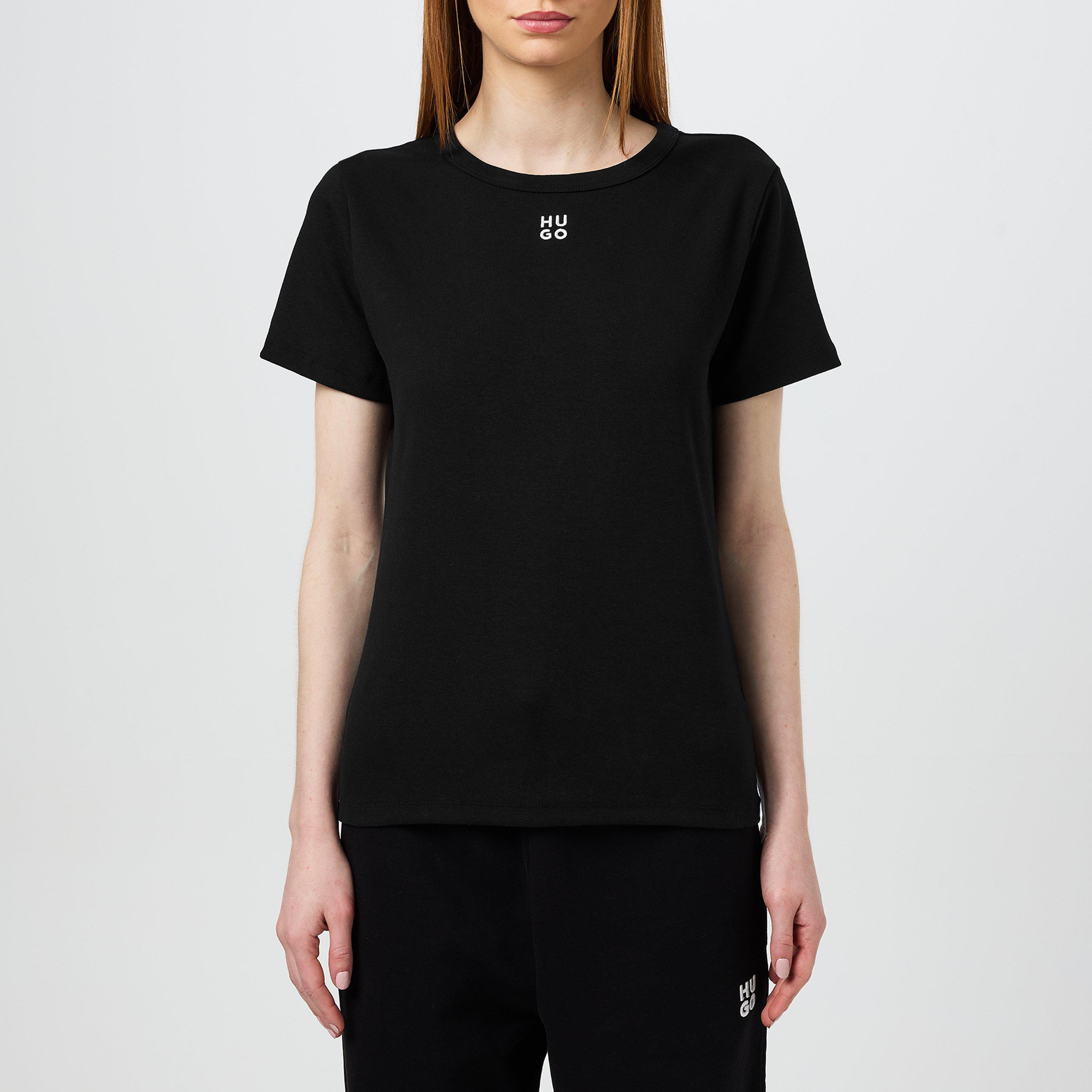 Black - Hugo - Women's Regular Fit Logo T-Shirt - 2