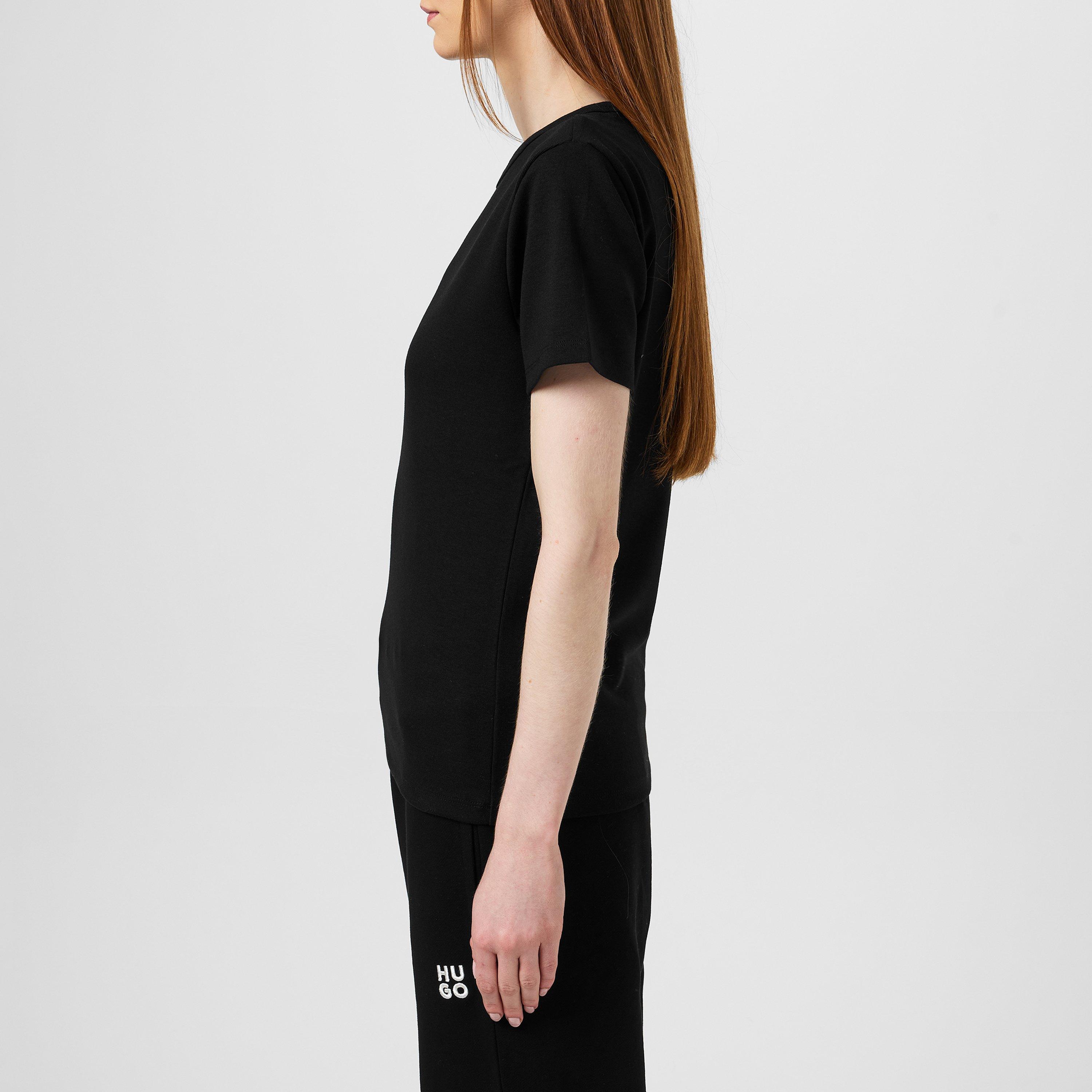 Black - Hugo - Women's Regular Fit Logo T-Shirt - 4