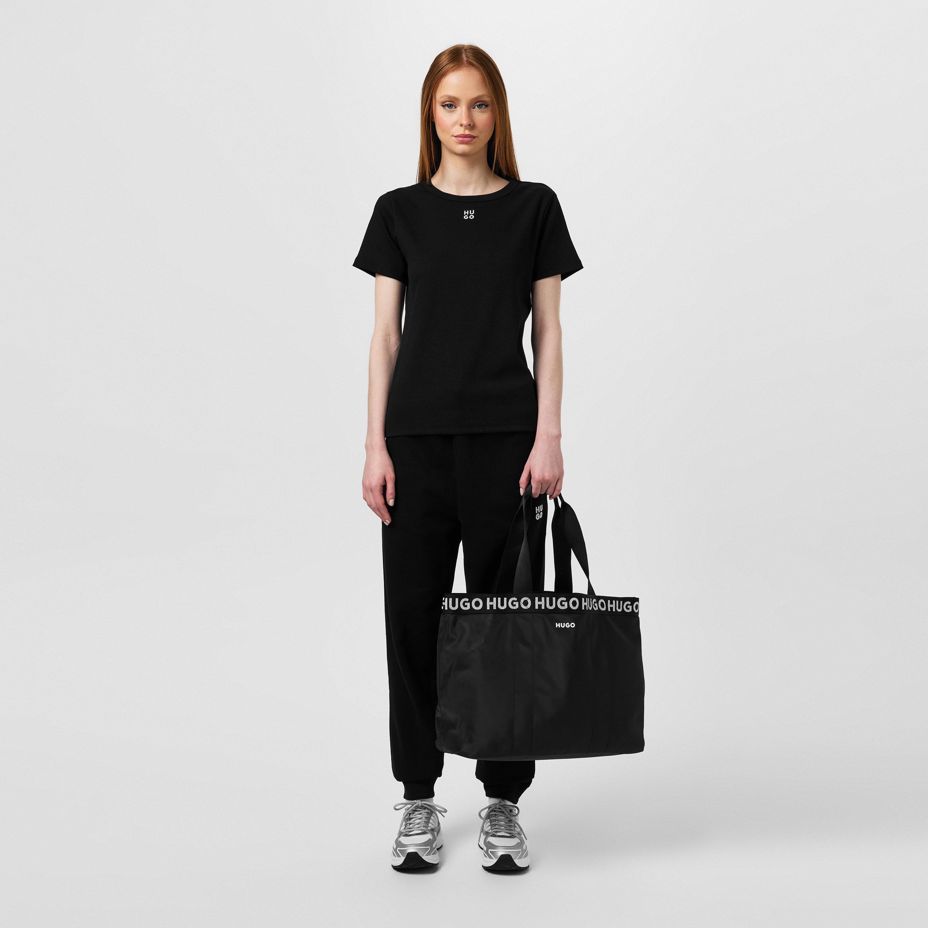 Black - Hugo - Women's Regular Fit Logo T-Shirt - 5