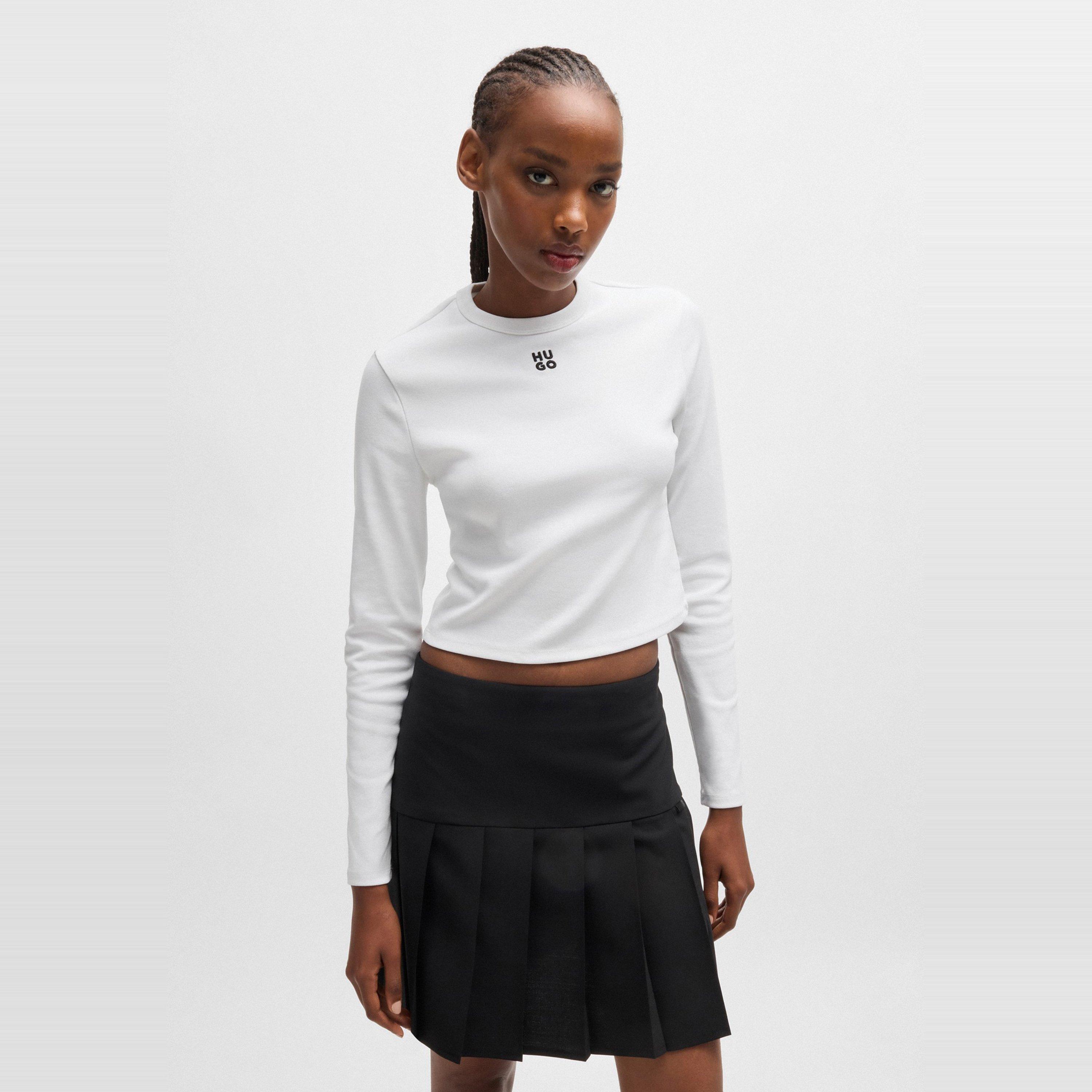 White - Hugo - Long Sleeved Logo T-shirt - 2