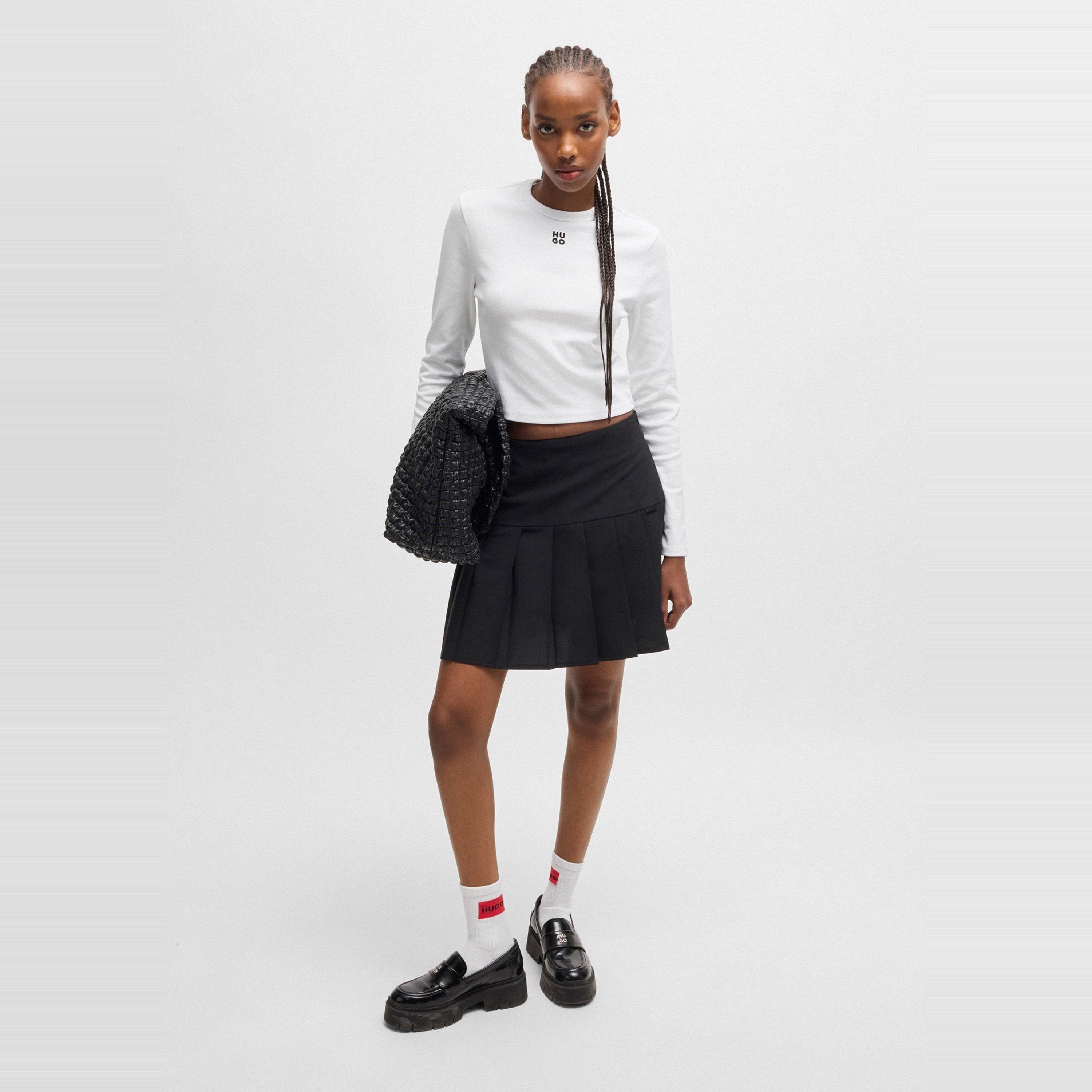 White - Hugo - Long Sleeved Logo T-shirt - 5