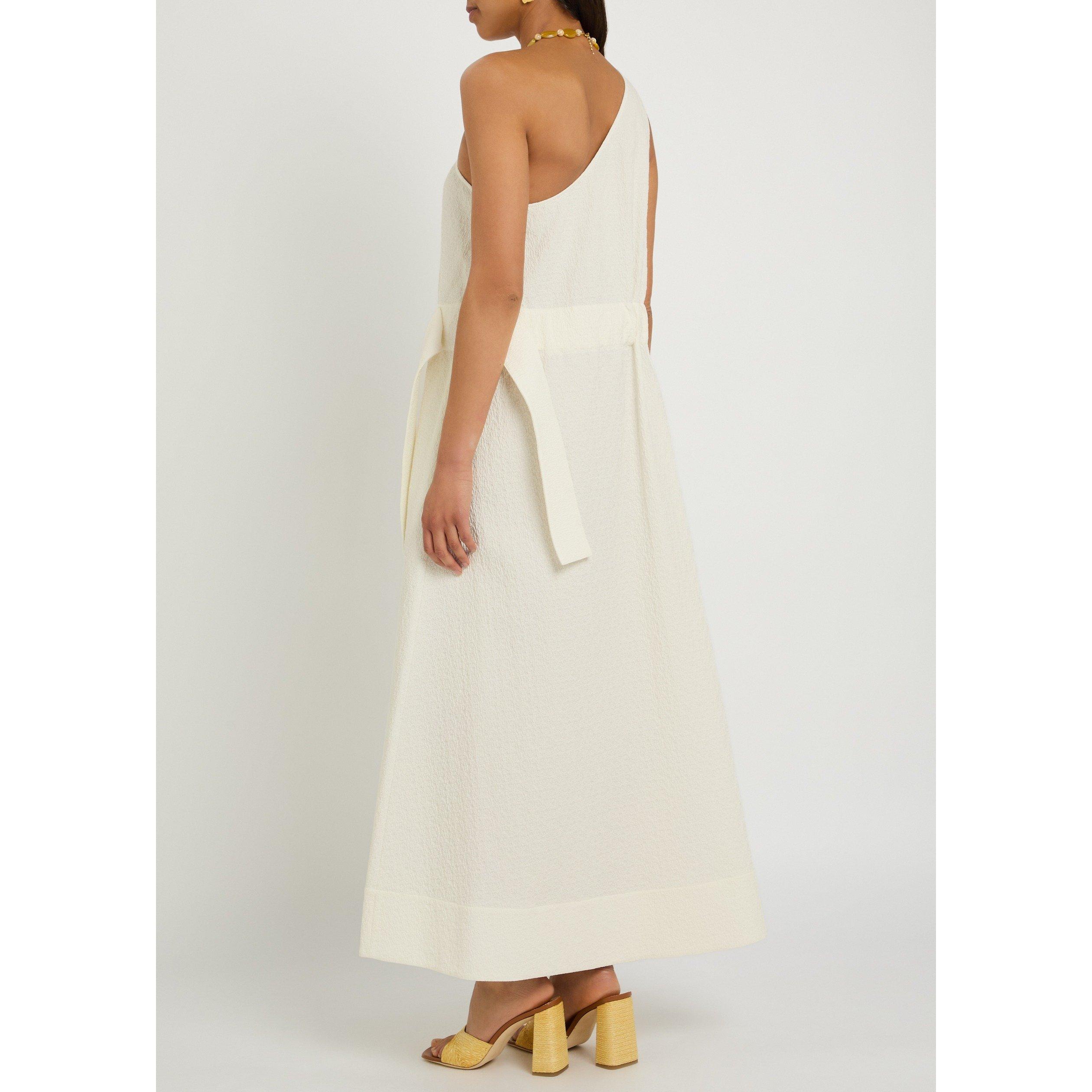 WHITE - Tory Burch - Women's Belted Cotton Maxi Dress - 3