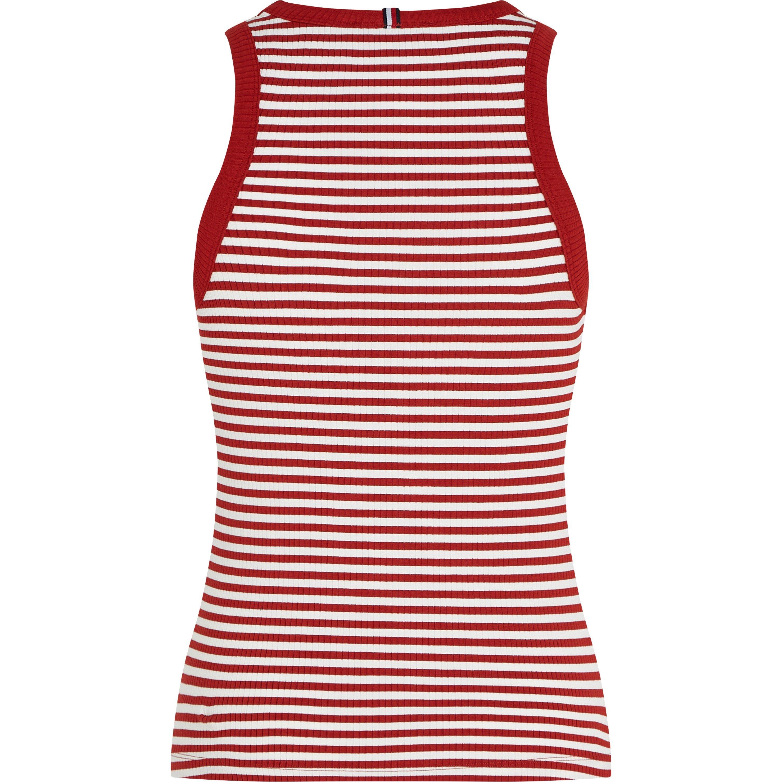 Ecru/Magma - Tommy Hilfiger - Women's Slim Rib Vest - 6