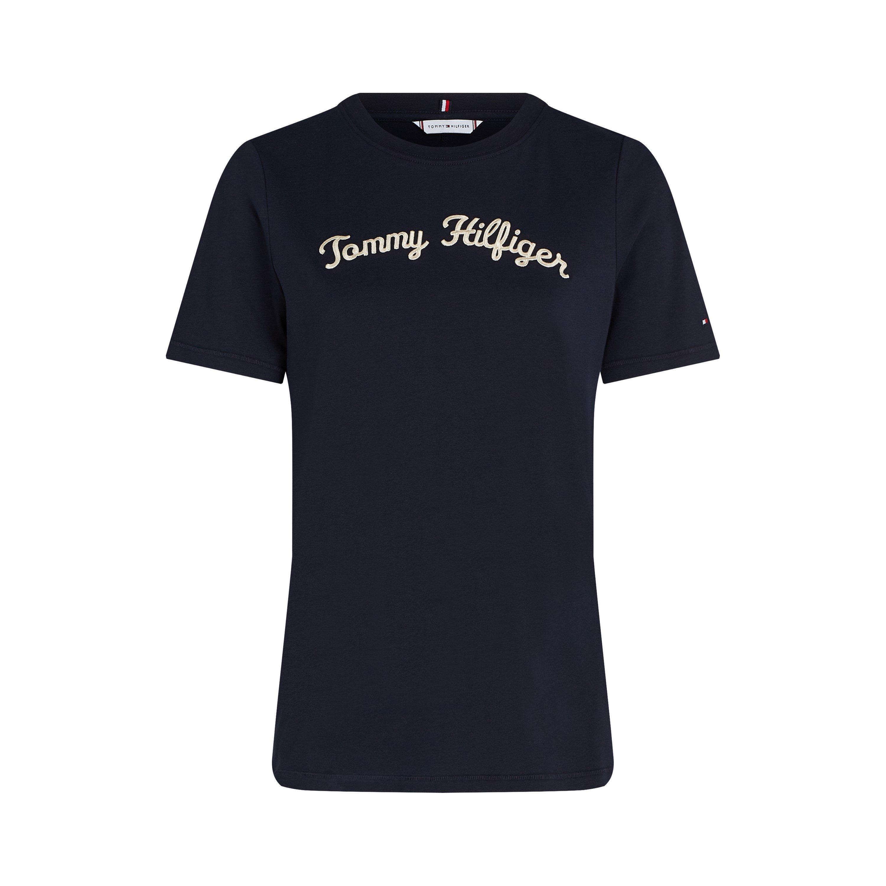 Desert Sky - Tommy Hilfiger - Women's Script Short-Sleeve Regular Fit T-Shirt - 4