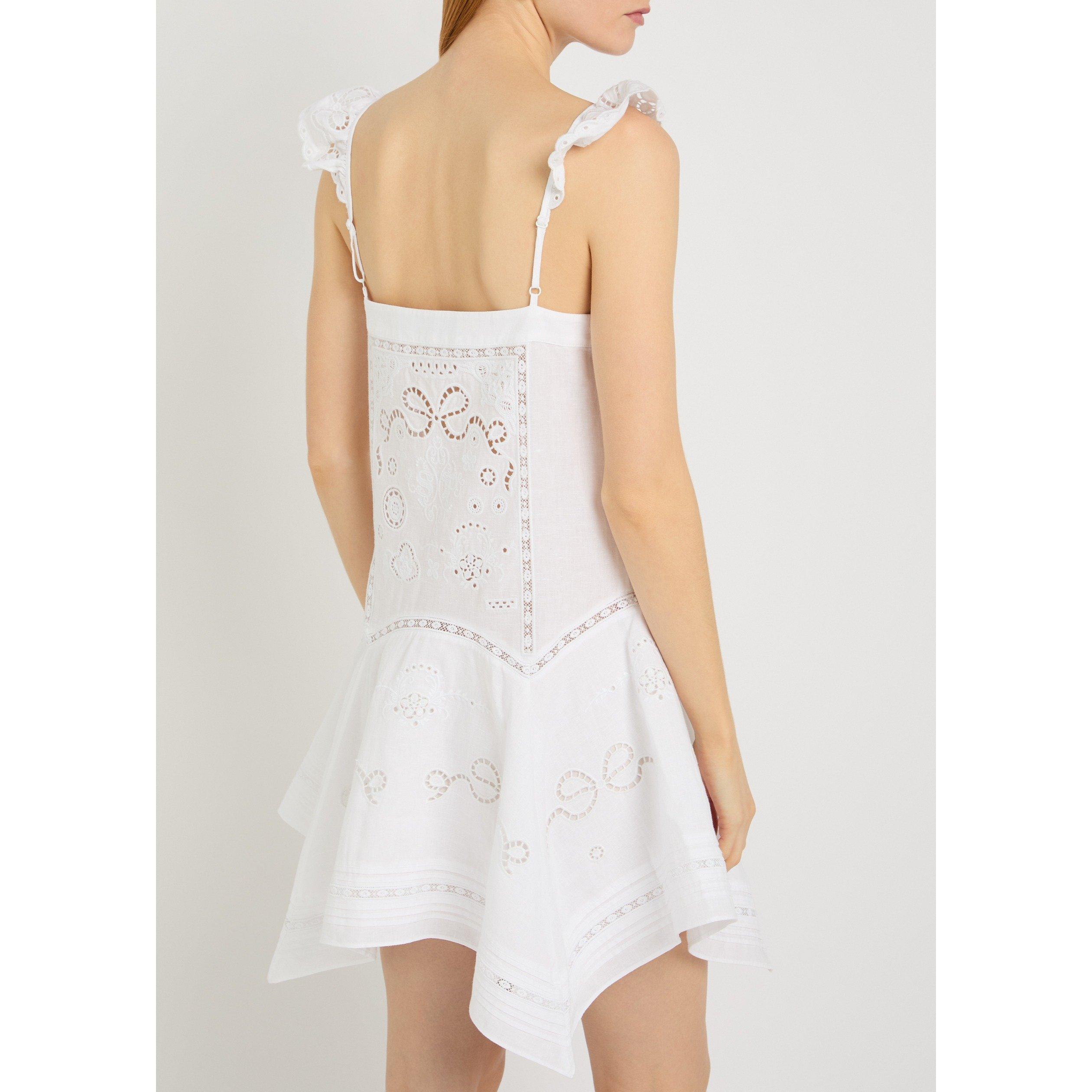 WHITE - Self Portrait - SD WHITE EMBROIDERED DRESS - 3