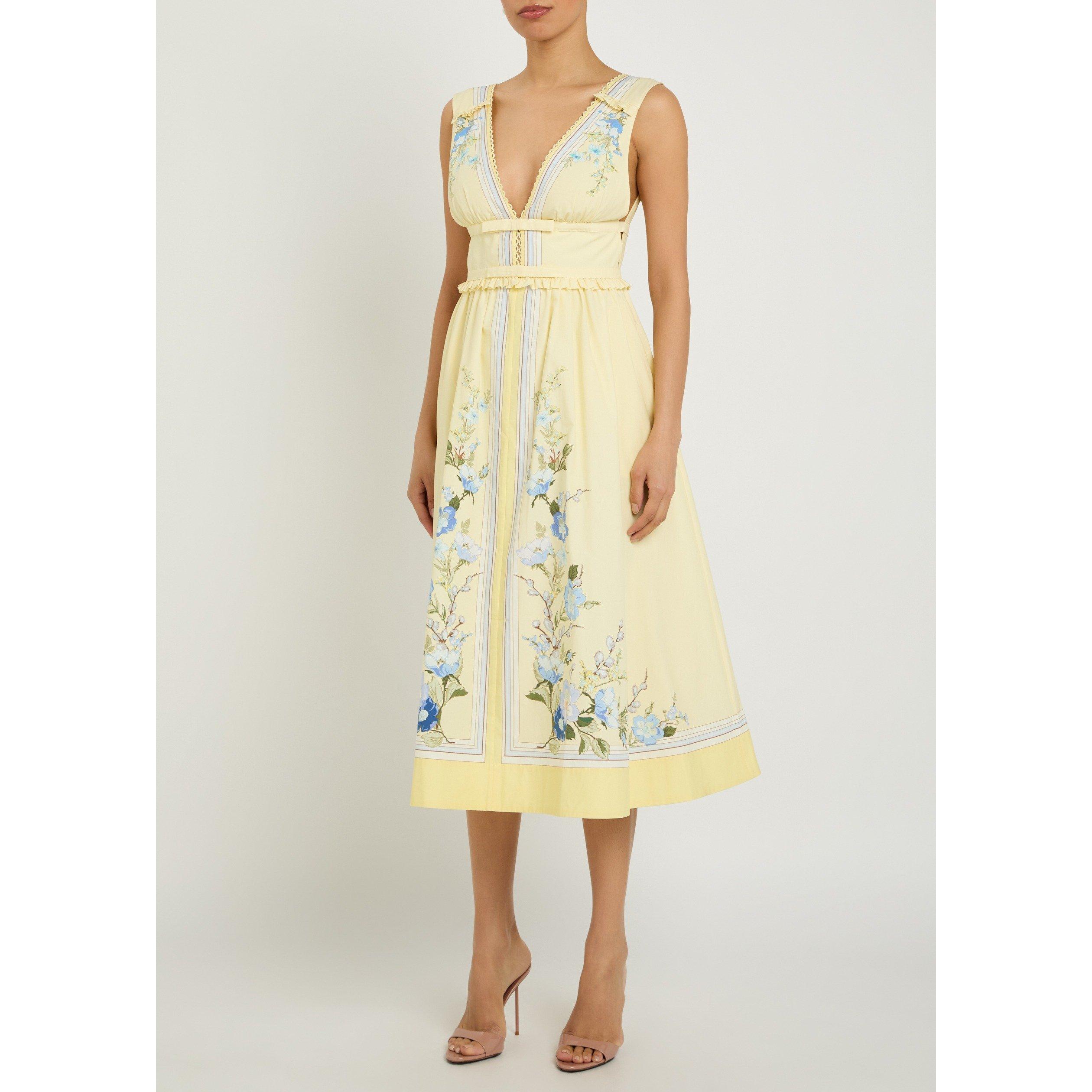 YELLOW - Self Portrait - LD YELLOW FLORAL COTTON DRESS - 2