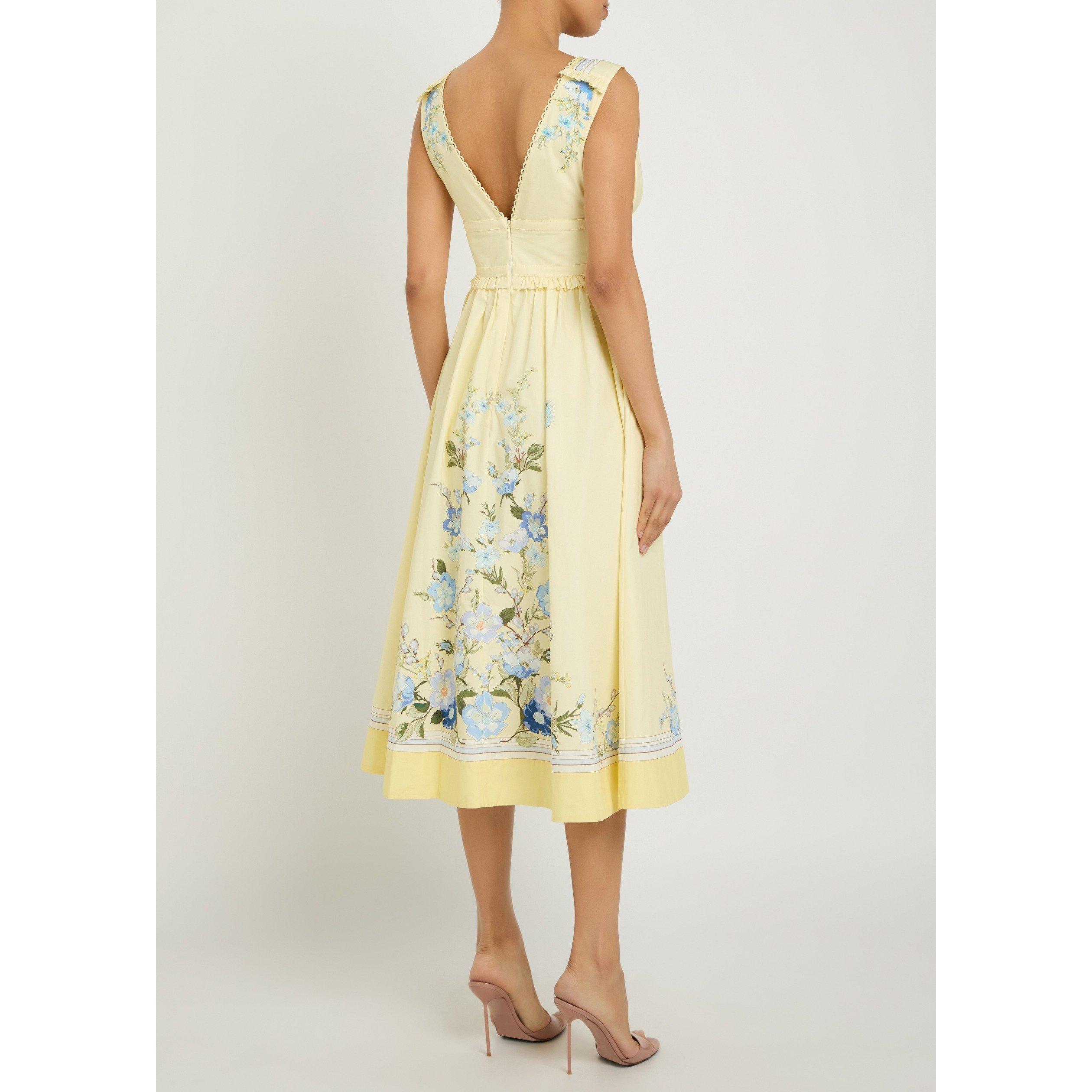 YELLOW - Self Portrait - LD YELLOW FLORAL COTTON DRESS - 3