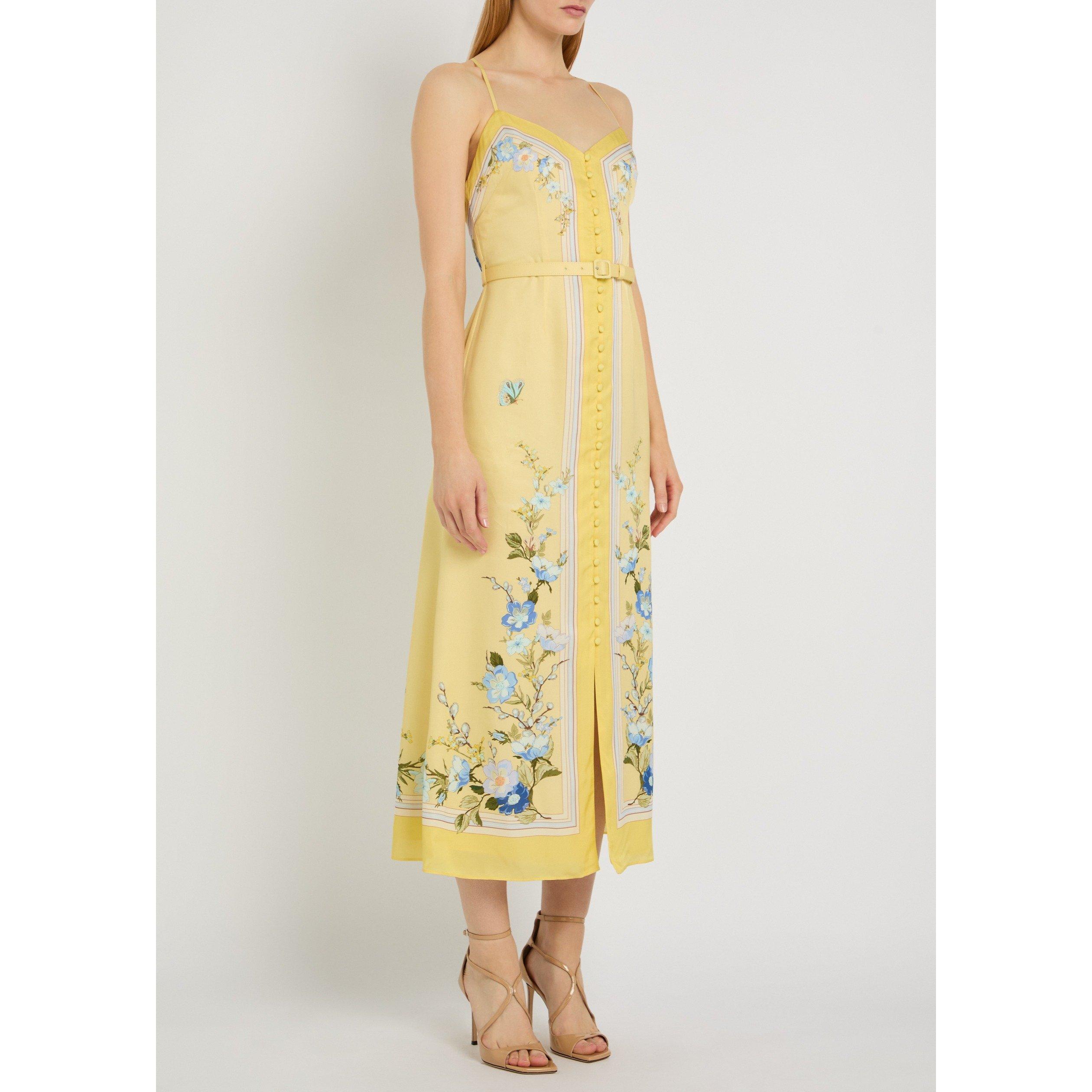 YELLOW - Self Portrait - LD YELLOW FLORAL SILK DRESS - 2