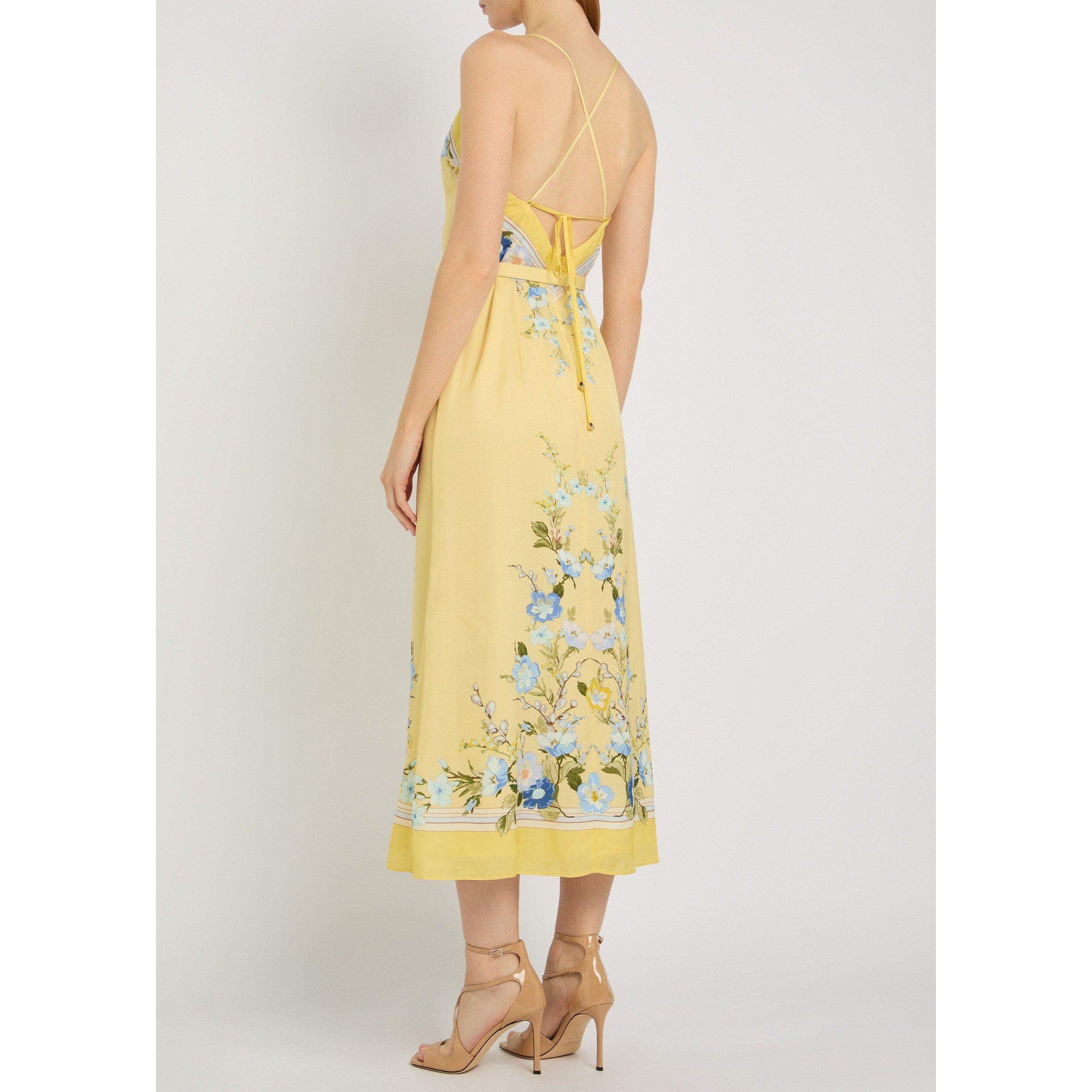 YELLOW - Self Portrait - LD YELLOW FLORAL SILK DRESS - 3