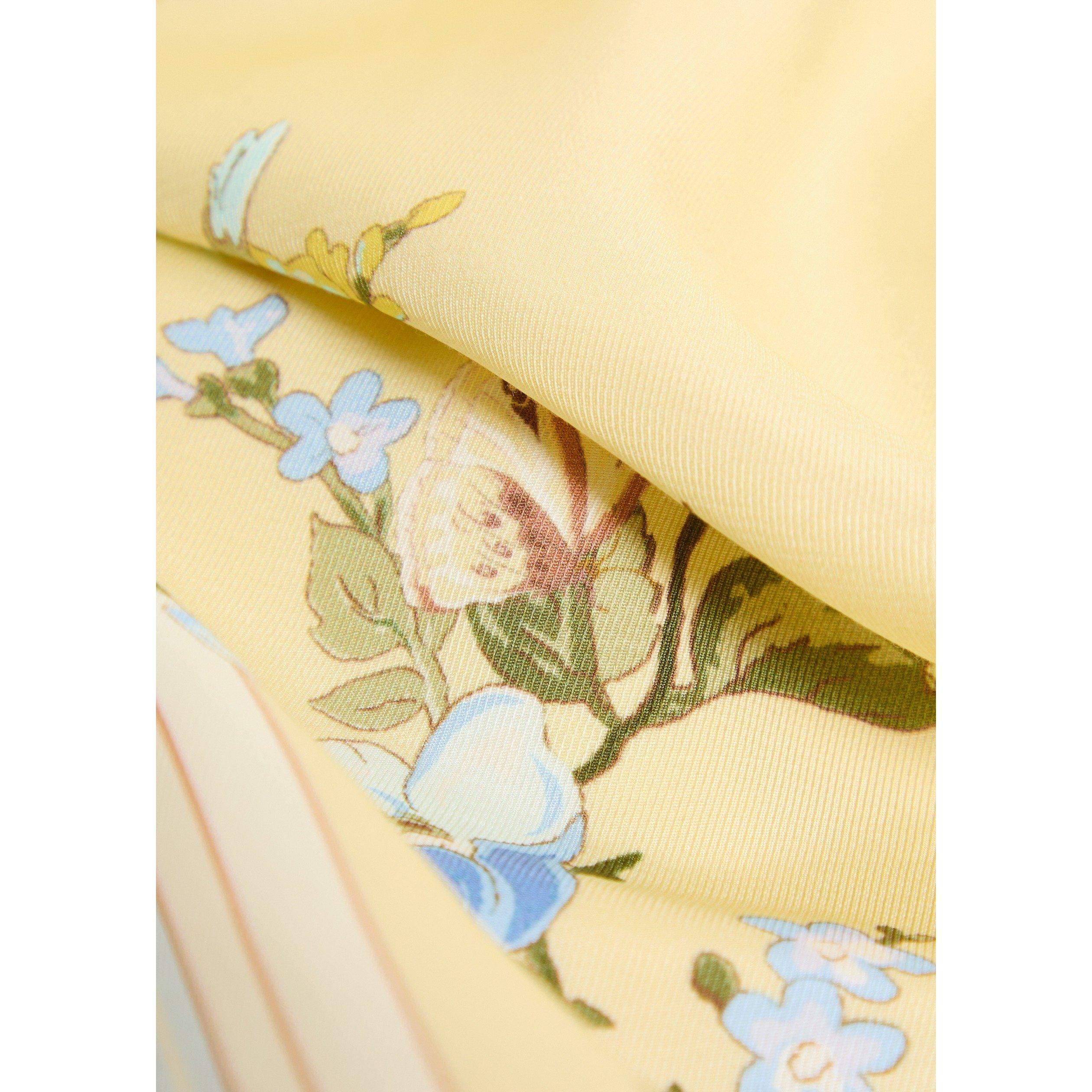 YELLOW - Self Portrait - LD YELLOW FLORAL SILK DRESS - 4