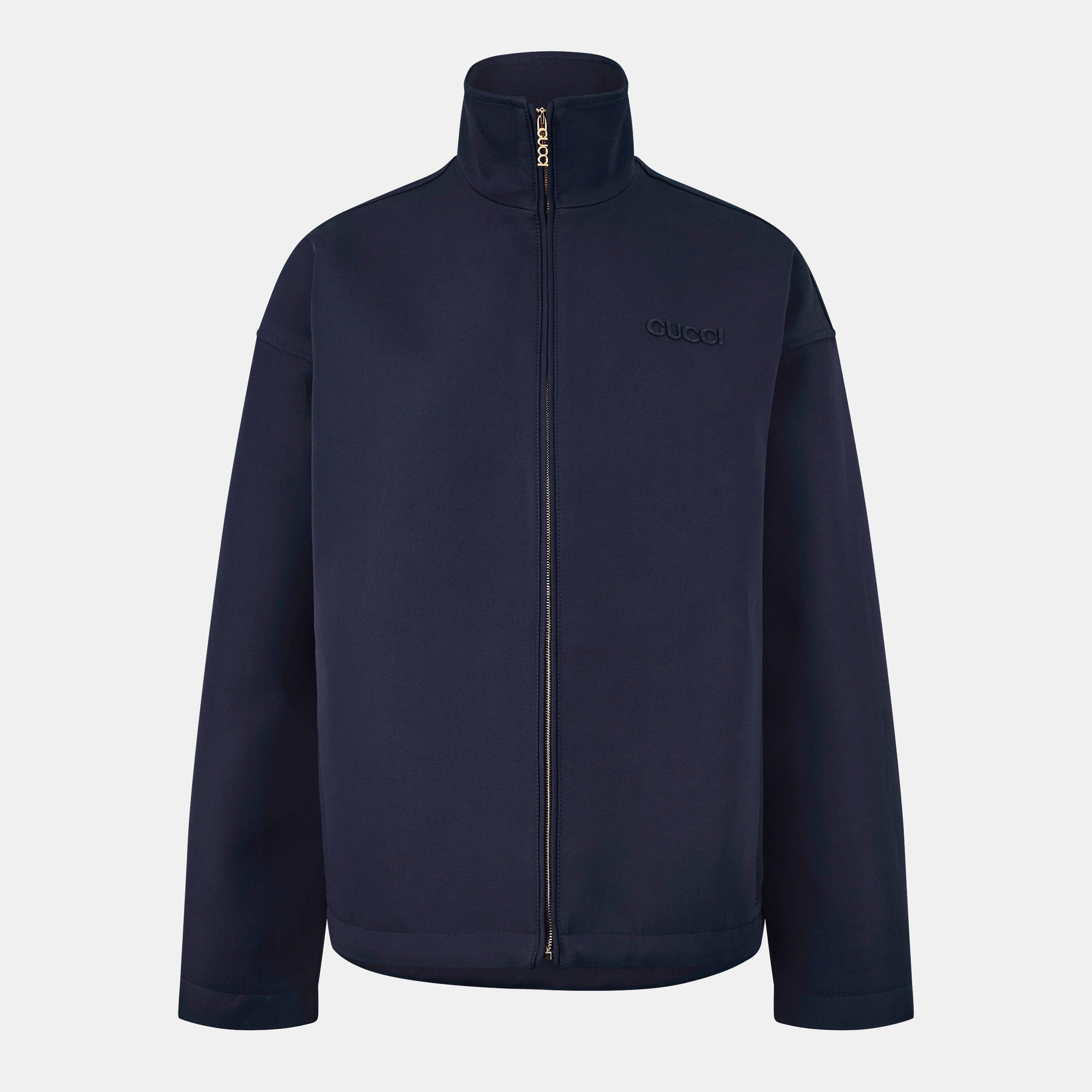 Ink - Gucci - Women's Gabardine Acetate Long Sleeve Bomber Jacket - 1