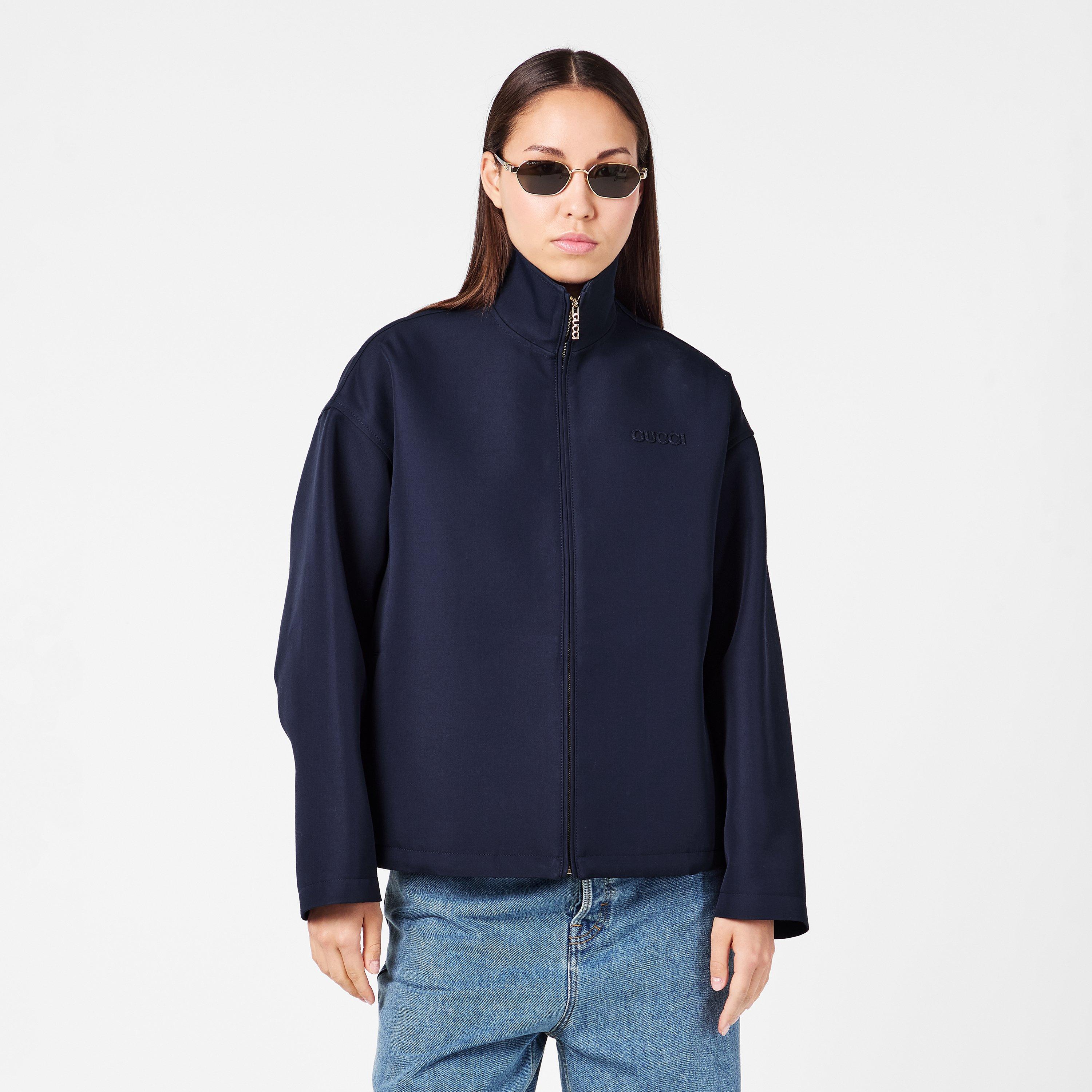 Ink - Gucci - Women's Gabardine Acetate Long Sleeve Bomber Jacket - 3