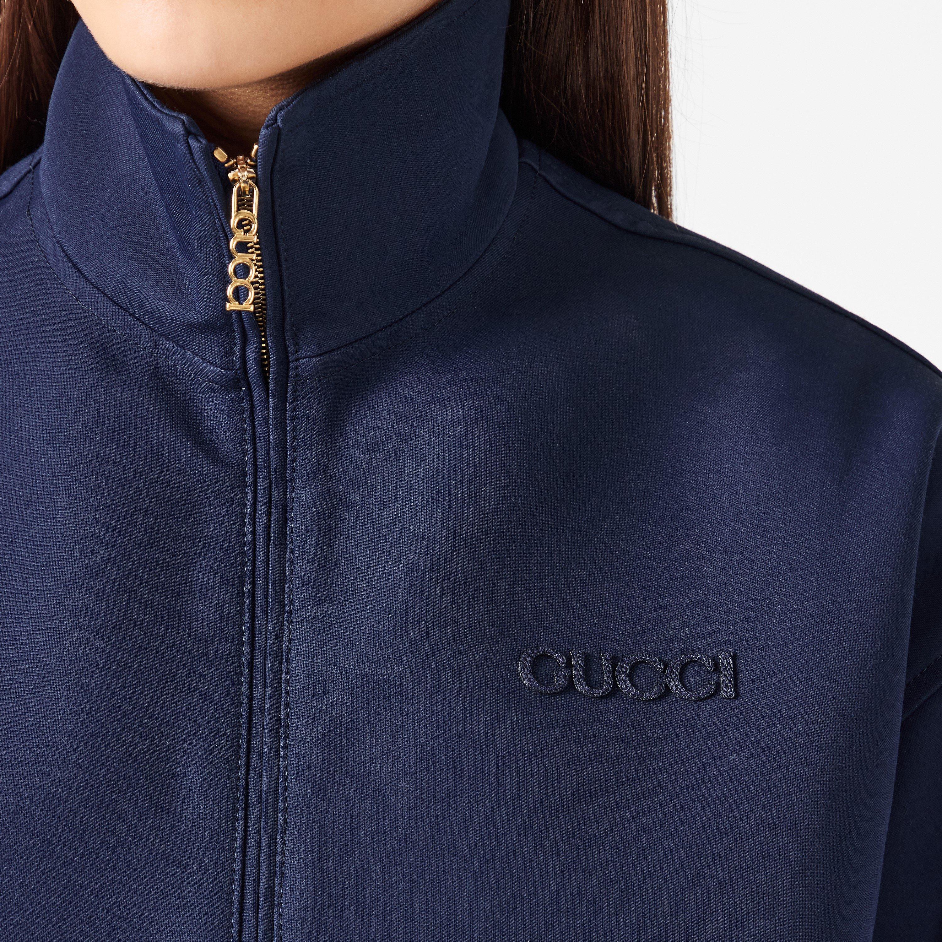 Ink - Gucci - Women's Gabardine Acetate Long Sleeve Bomber Jacket - 5