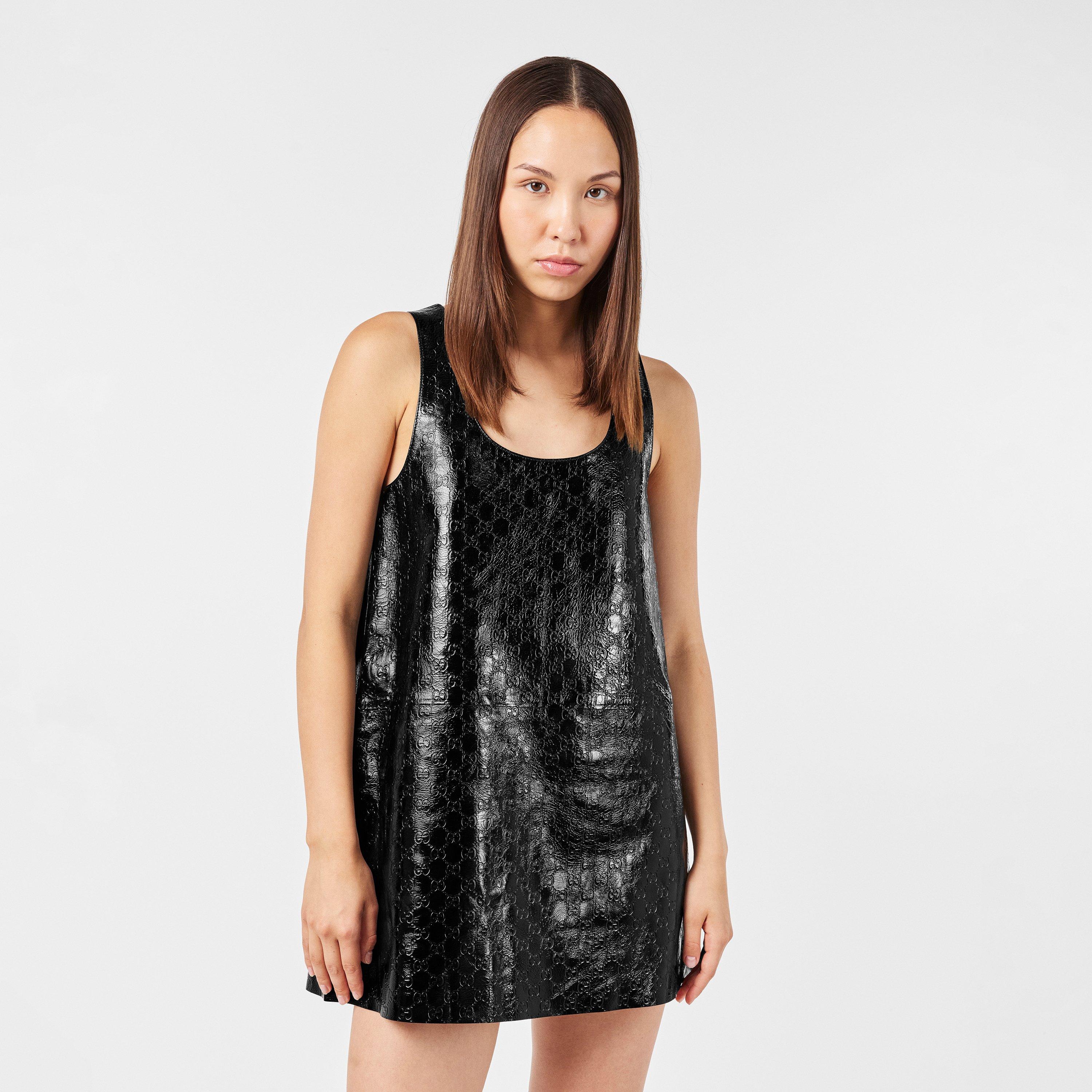 Black - Gucci - GG Embossed Mini Dress - 3