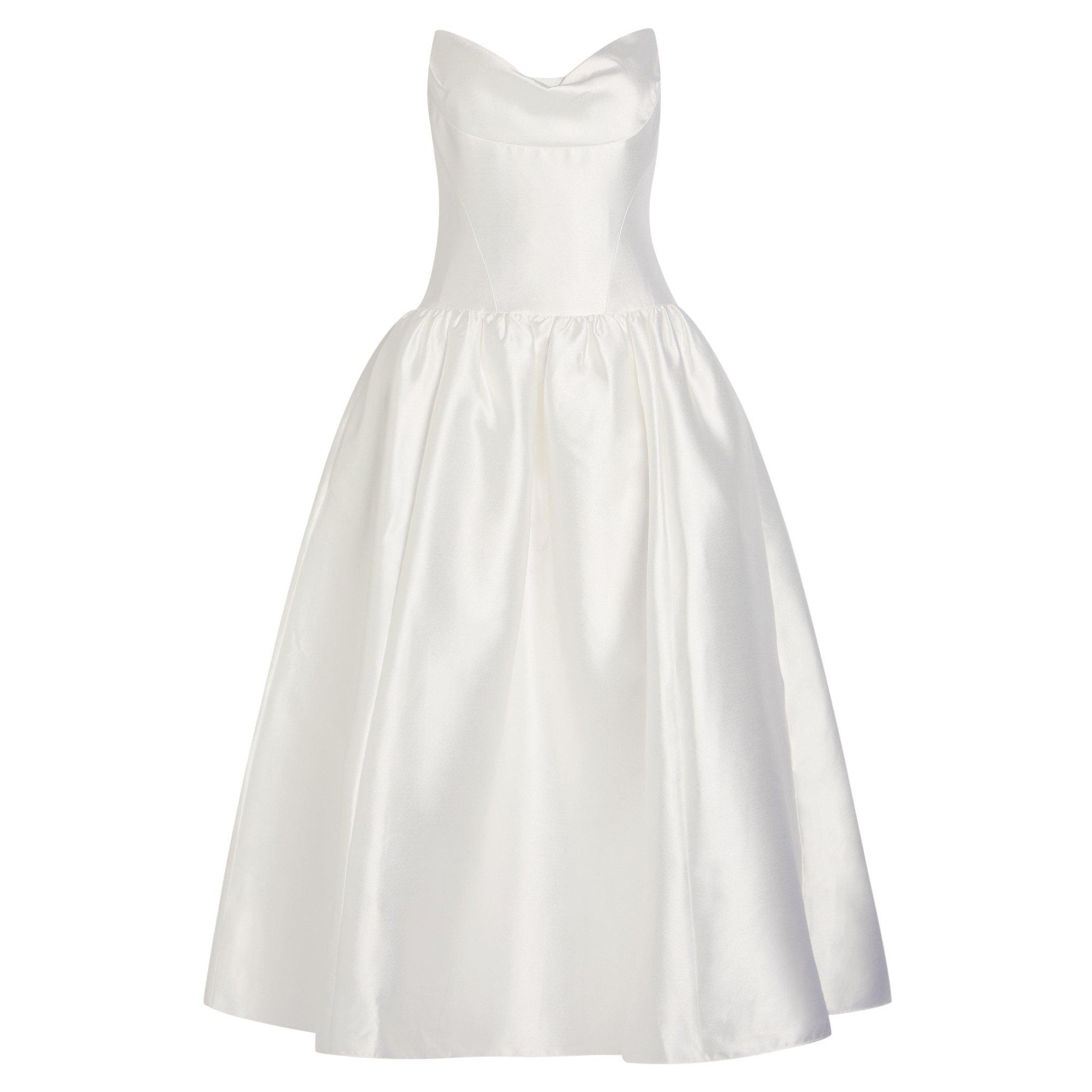 Self Portrait LD WHITE STRAPLESS MIDI DRESS