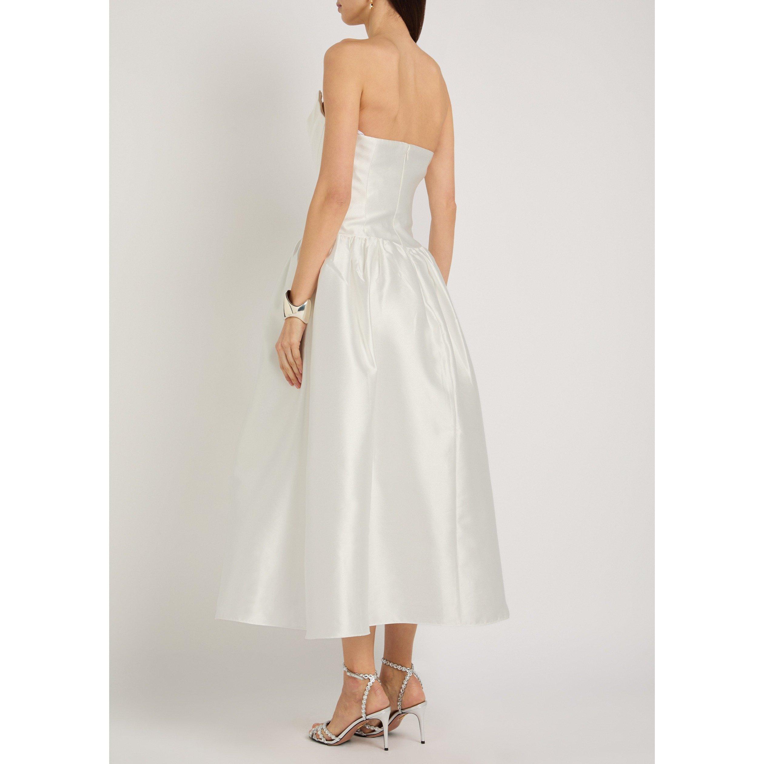 WHITE - Self Portrait - LD WHITE STRAPLESS MIDI DRESS - 3
