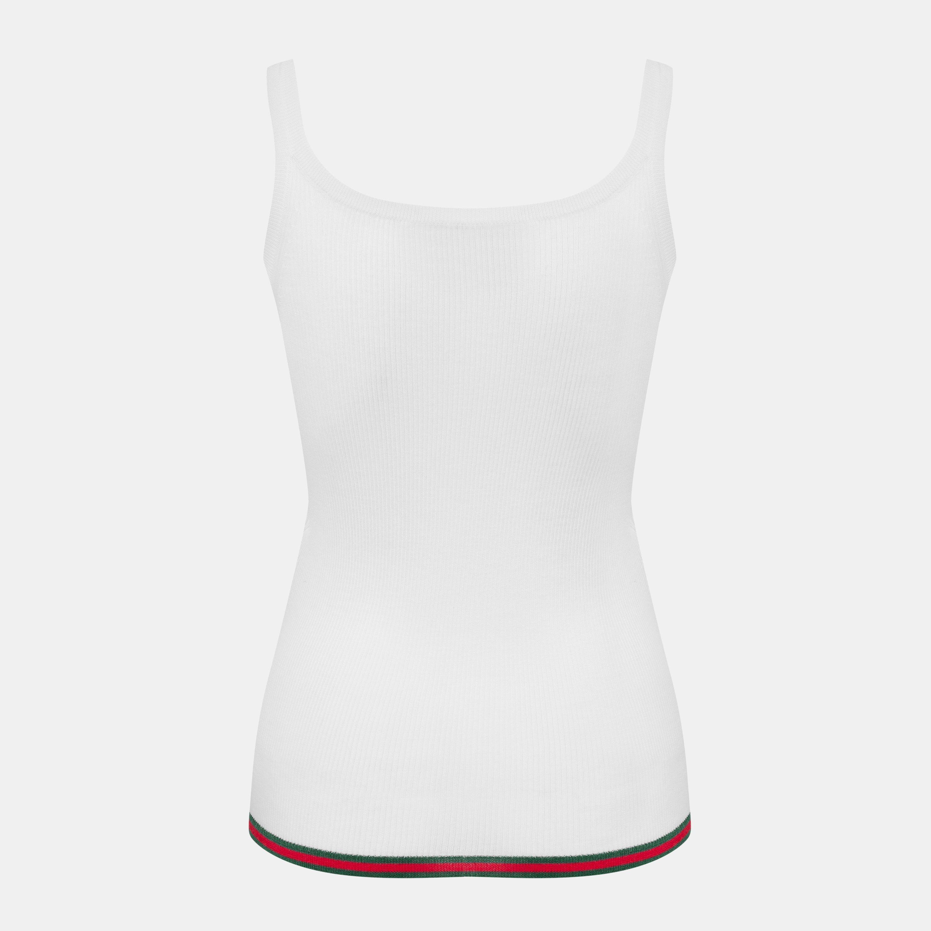 White/Mc - Gucci - Fine Rib Cashmere And Silk Tank Top - 2