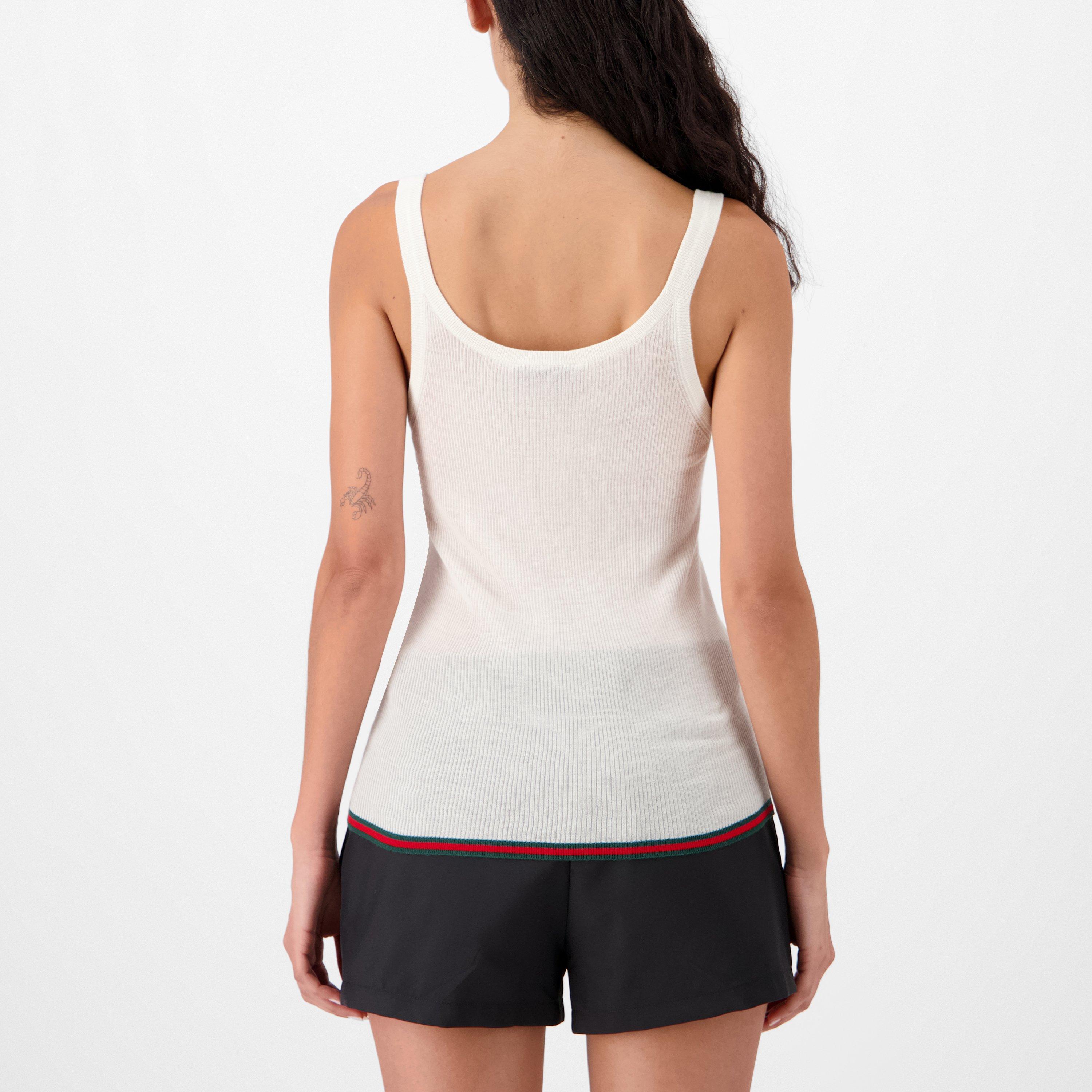 White/Mc - Gucci - Fine Rib Cashmere And Silk Tank Top - 4