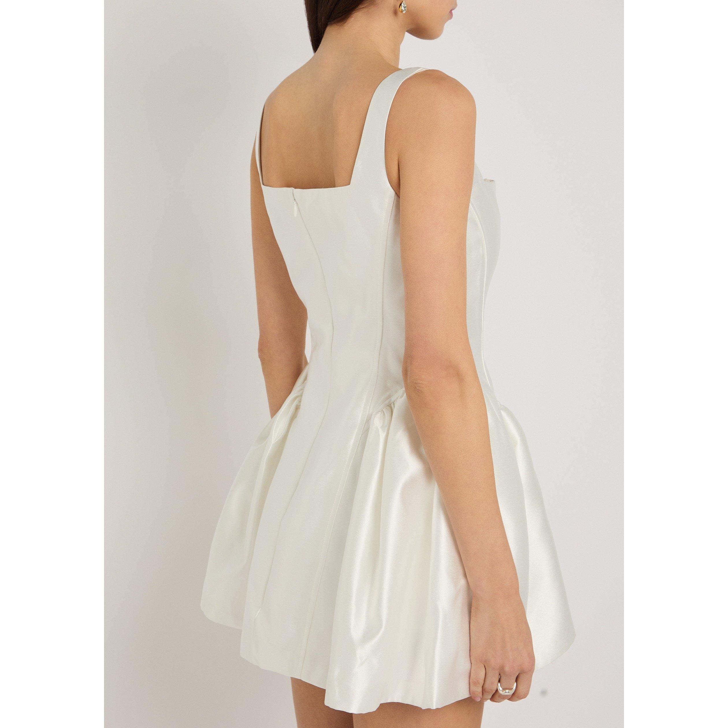 WHITE - Self Portrait - SD WHITE FLARED MINI DRESS - 3