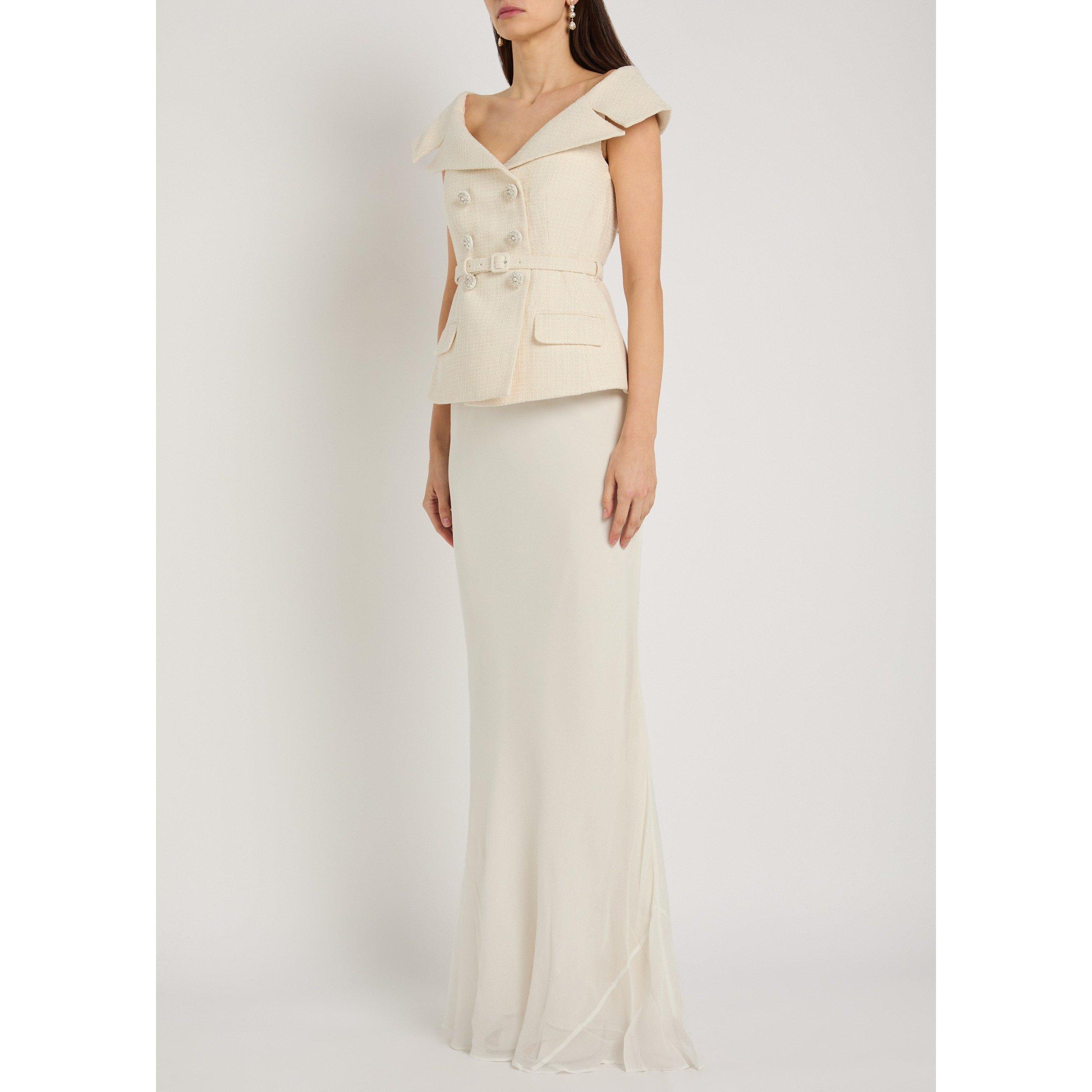 CREAM - Self Portrait - LD CREAM BOUCLE MAXI DRESS - 2