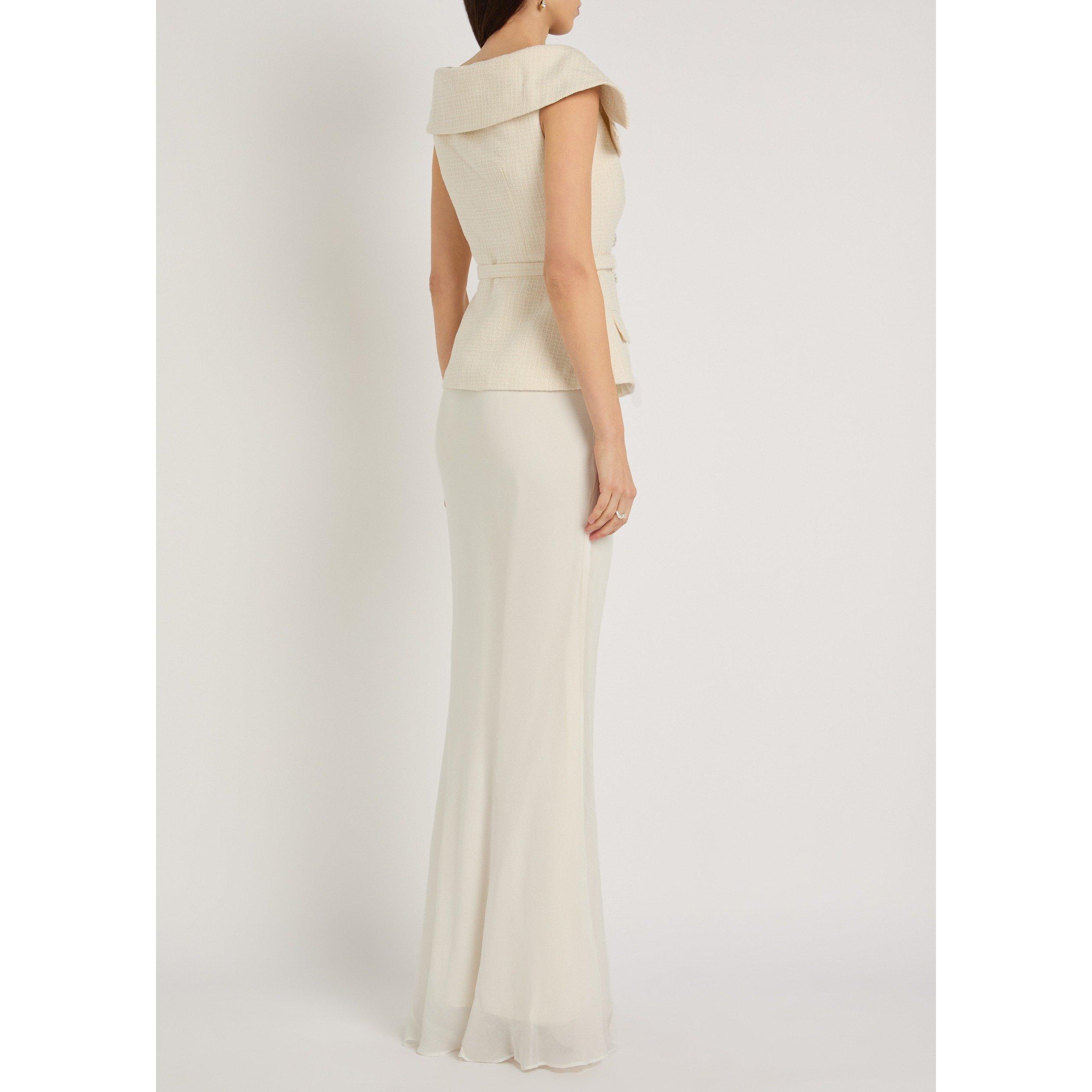 CREAM - Self Portrait - LD CREAM BOUCLE MAXI DRESS - 3
