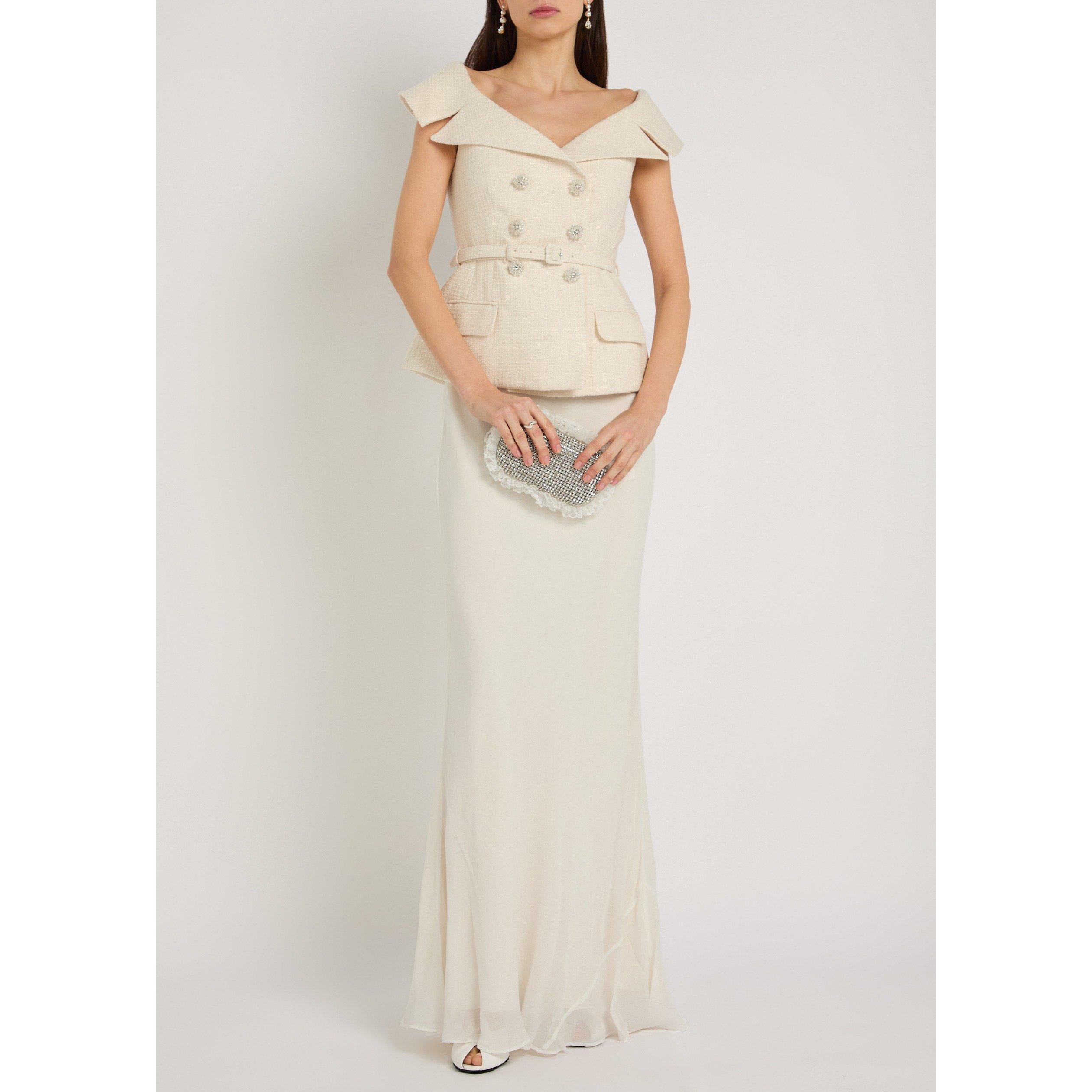 CREAM - Self Portrait - LD CREAM BOUCLE MAXI DRESS - 5