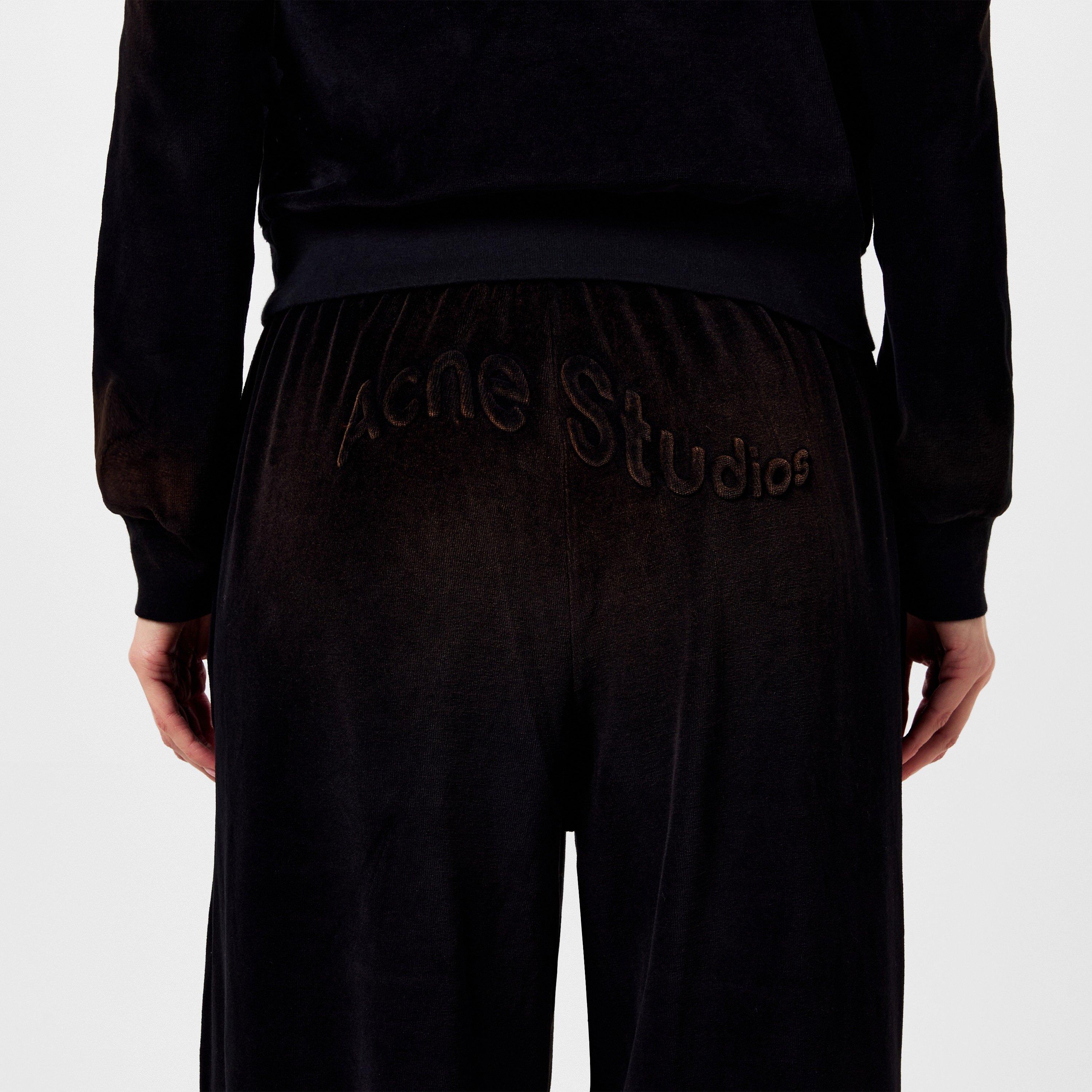 Black - Acne Studios - Velour Tracksuit Bottoms - 4