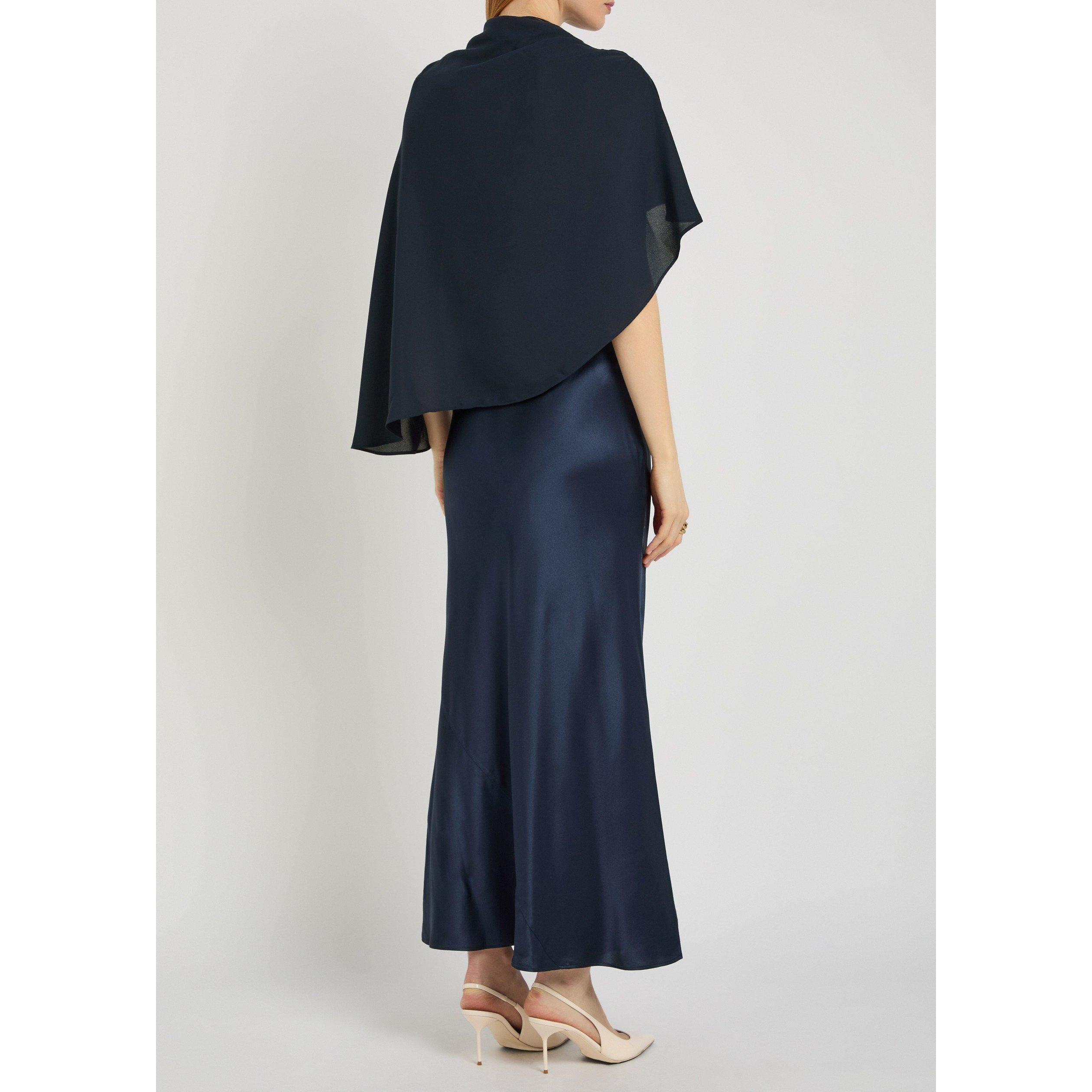 NAVY - Reformation - Women's Lilibeth Silk Maxi Dress - 3