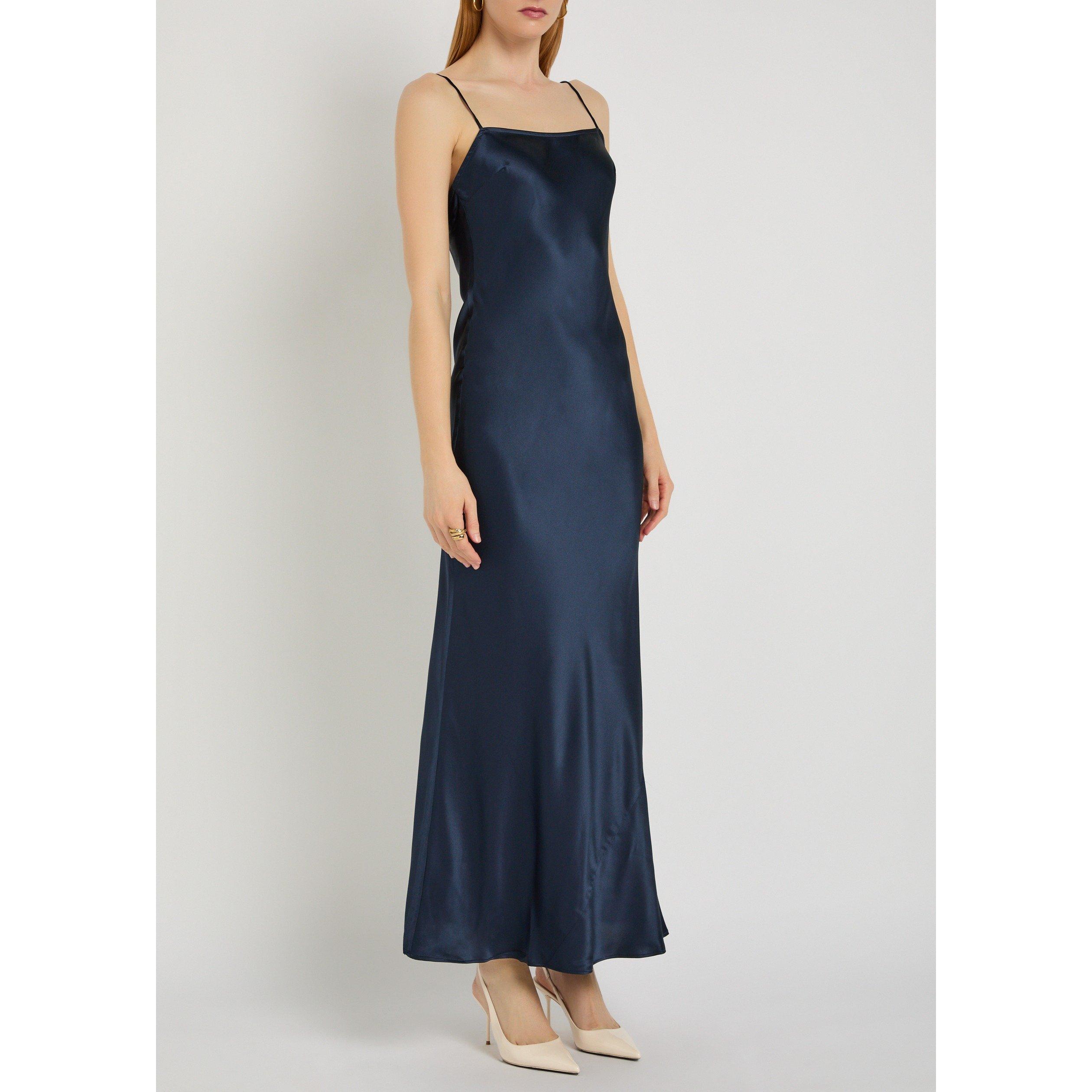 NAVY - Reformation - Women's Lilibeth Silk Maxi Dress - 5