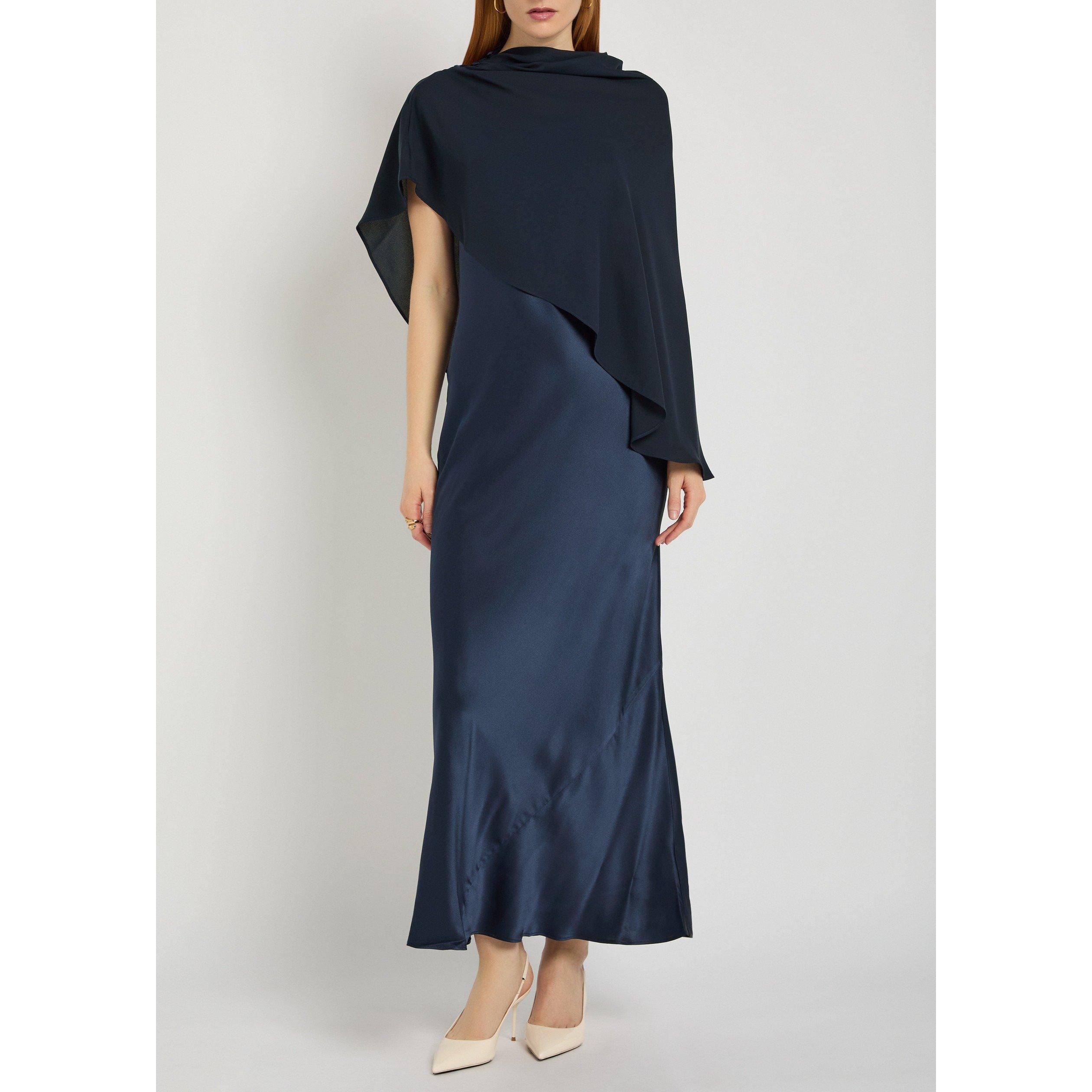 NAVY - Reformation - Women's Lilibeth Silk Maxi Dress - 6